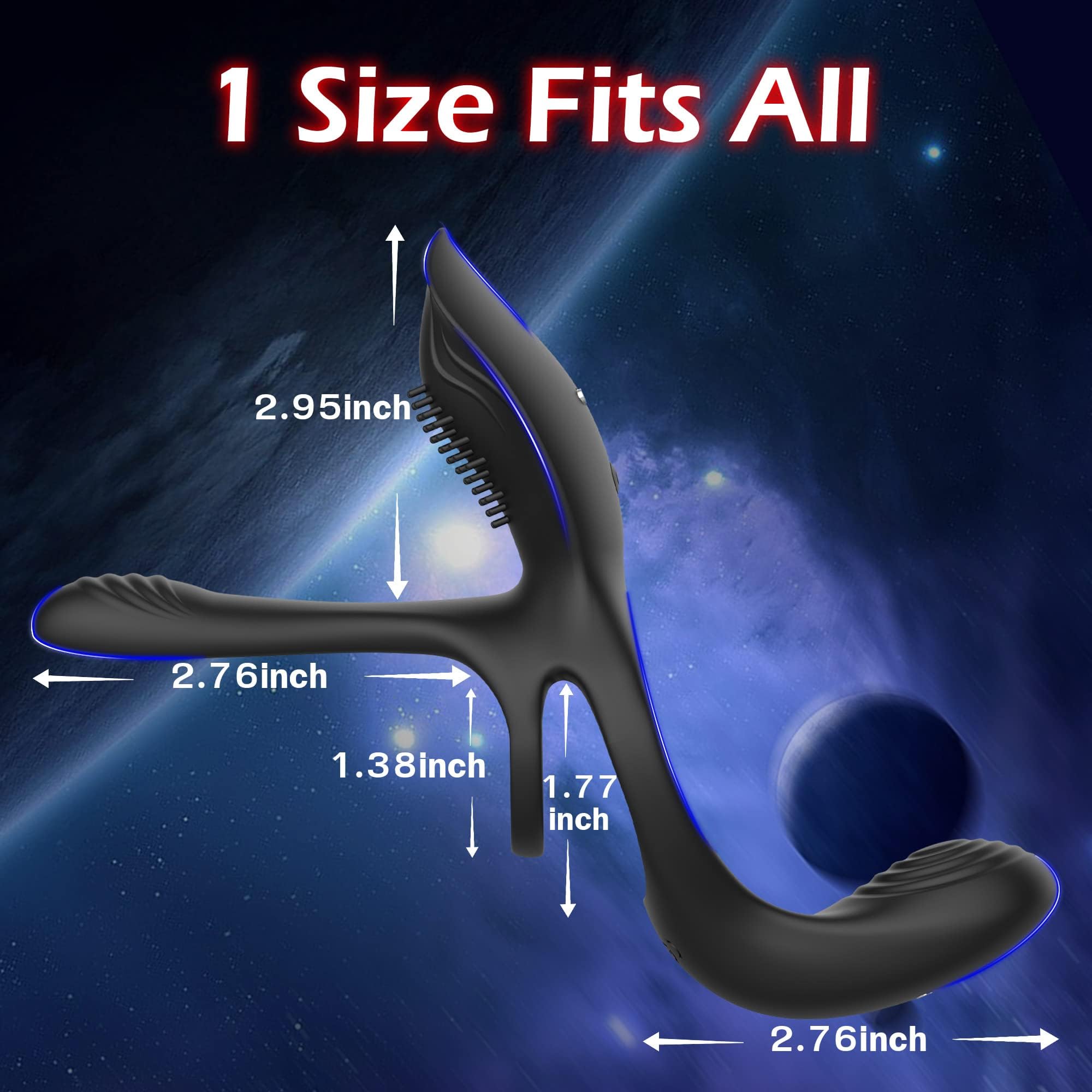 Cet anneau "3 en 1" est en silicone, a 10 modes de vibration, a une texture douce et élastique et est très solide.