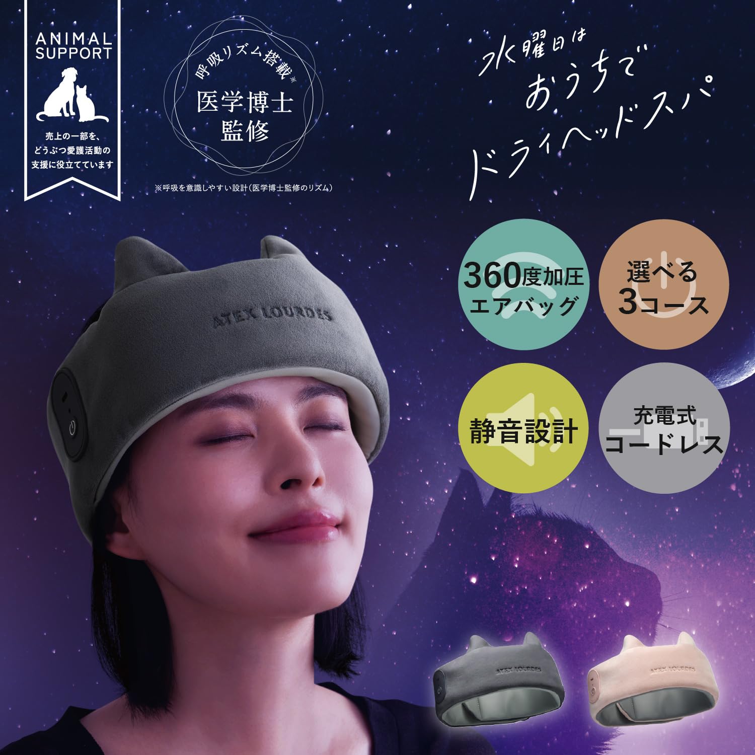 Amazon.co.jp: ATEX AX-HX345pk Scalp Care, Dry Head Spa, Madrid