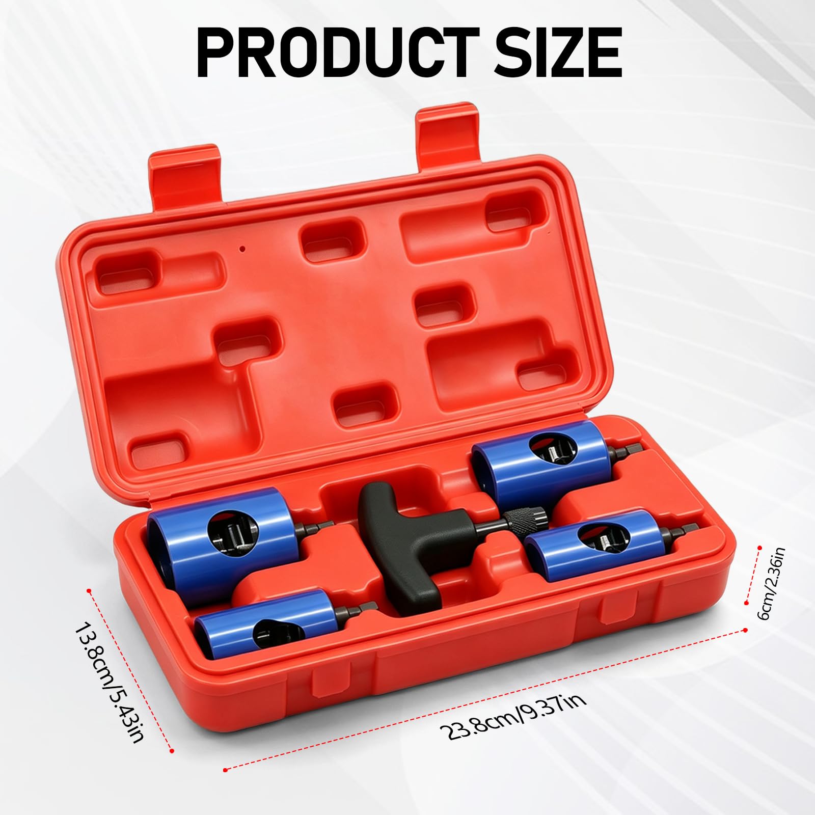 Kit Svasatore Calibratore Multistrato, Bussola Svasatore Calibratore Ø16-32 mm Calibratore Interno e Esterno Set Sbavatubo con Valigetta e 4 Testine per Rifiniture Impianti Idraulici