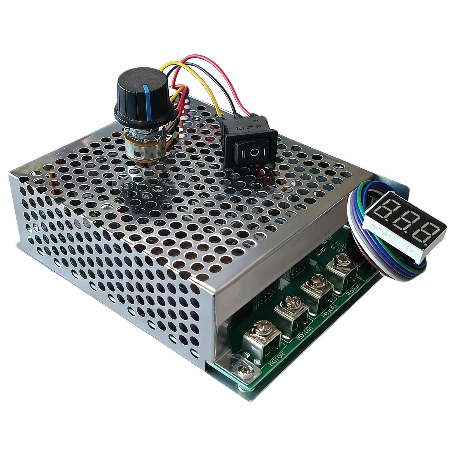 Contrôleur de moteur DC 60A PWM haute précision avec potentiomètre réglable
