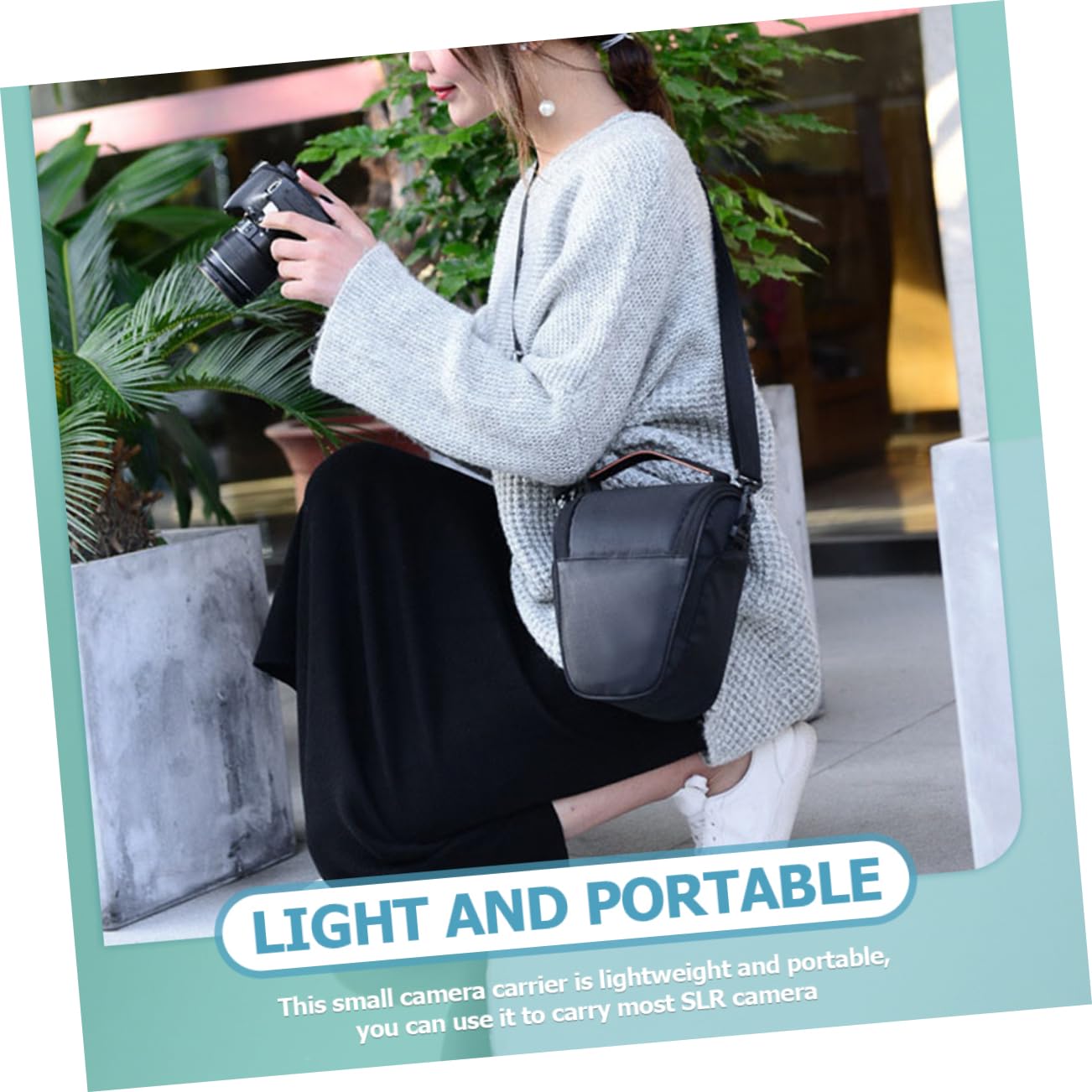 Hemobllo 2piezas Bolsa Cámara Unisex Resistente Golpes y Polvo para Viajes y Actividades Al Aire Diseño De Cremallera y Correa De Hombro Almacenamiento Seguro para Cámaras Digitales