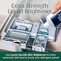 Vista 3 de CLEANOMIC Liquid Sparkle - Abrillantador de platos - Ayuda de enjuague para lavavajillas