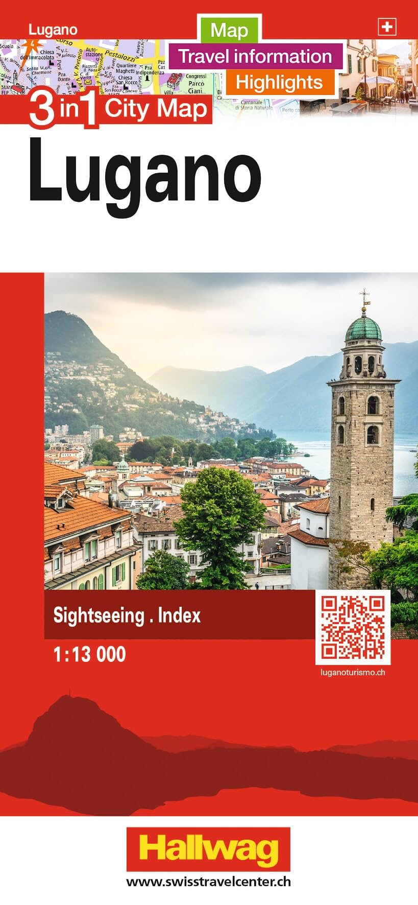 Hallwag Stadtplan Lugano: 3 in 1: Stadtplan, Reiseinformationen und Highlights!