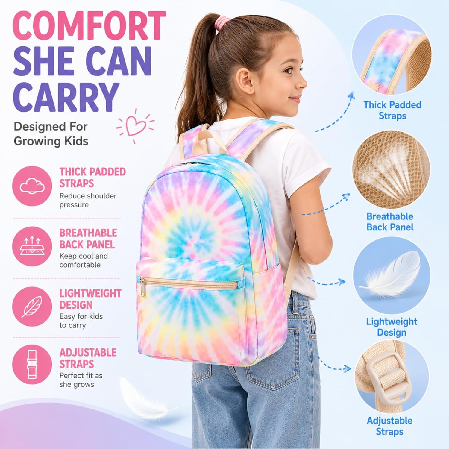 CAMTOP Backpack for Girls Boys Kids School Backpack with Lunch Box Preschool Kindergarten BookBag Set