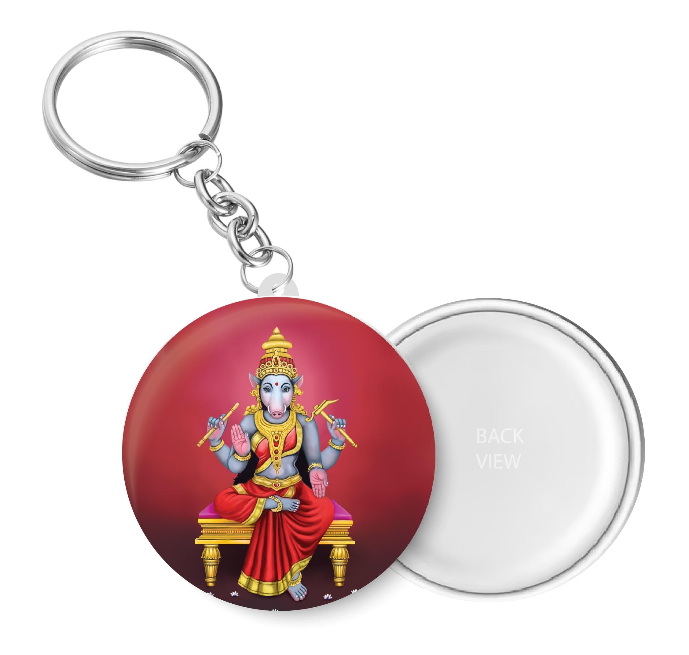 peacockride Sri Varahi Amman I Varahi Amman I Key Chain (Plastic, Multicolor, 44MM)-picture-41