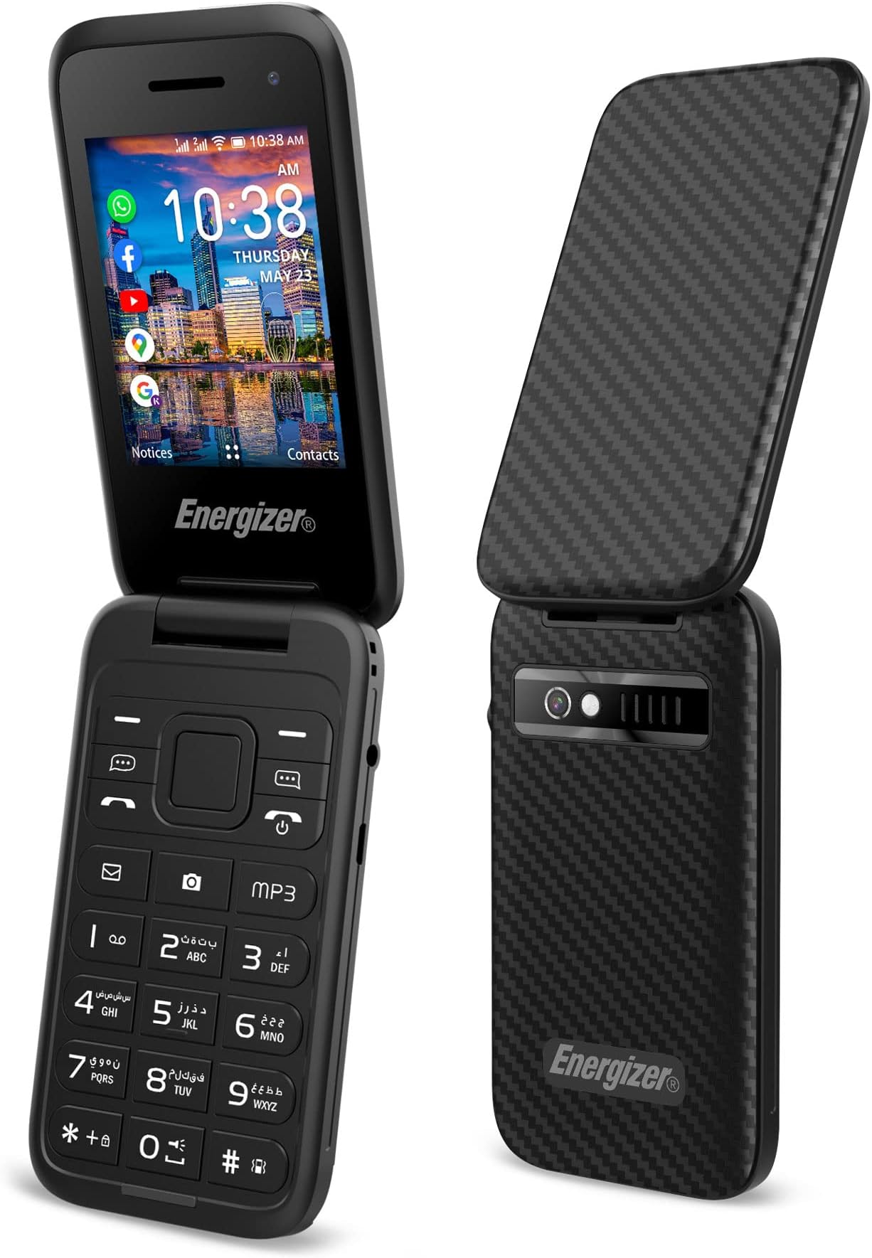 Energizer E282SC Flip Dual SIM Feature Phone 4GB 512 MB Carbon Black