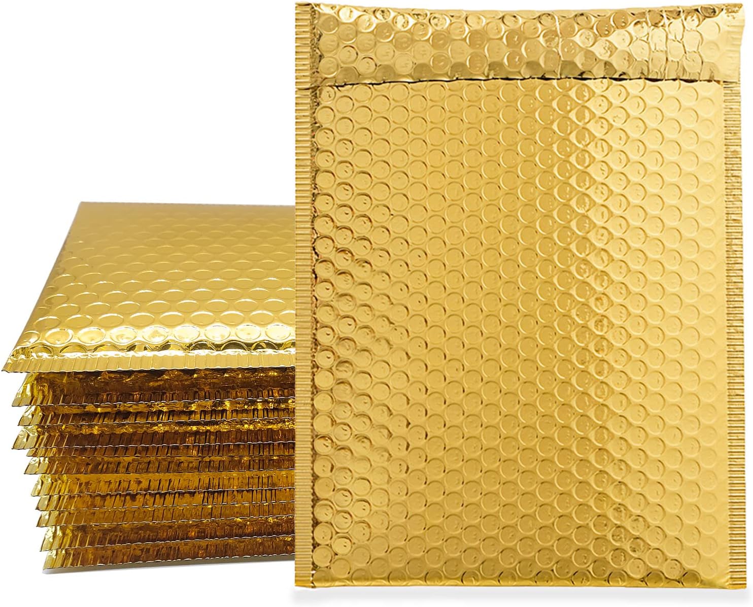 HOSL Bubble Mailer 6.25x9"(Inner) Shipping Envelopes 20 Pack Padded Envelopes Medium for Mailing Shipping Packaging Business Makeup Waterproof Package Bags Bulk (Gold)