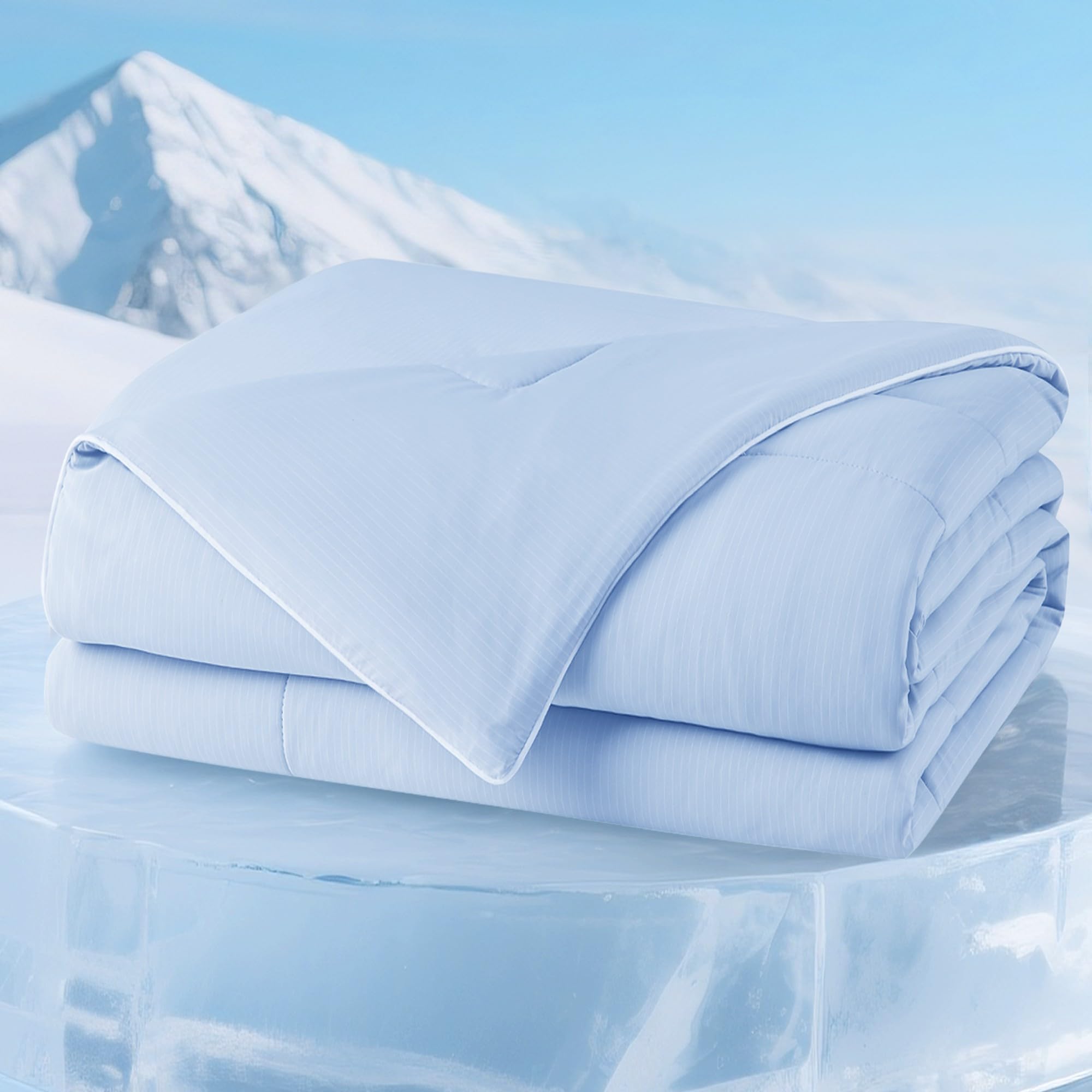Degrees of Comfort Cooling Comforter King Size, Cooling Blanket for Hot Sleepers, Moisture-Wicking & Breathable, Upgraded Dual-Sided with Coolmax, Q-MAX?0.4, 108 x 90 Inch, Blue