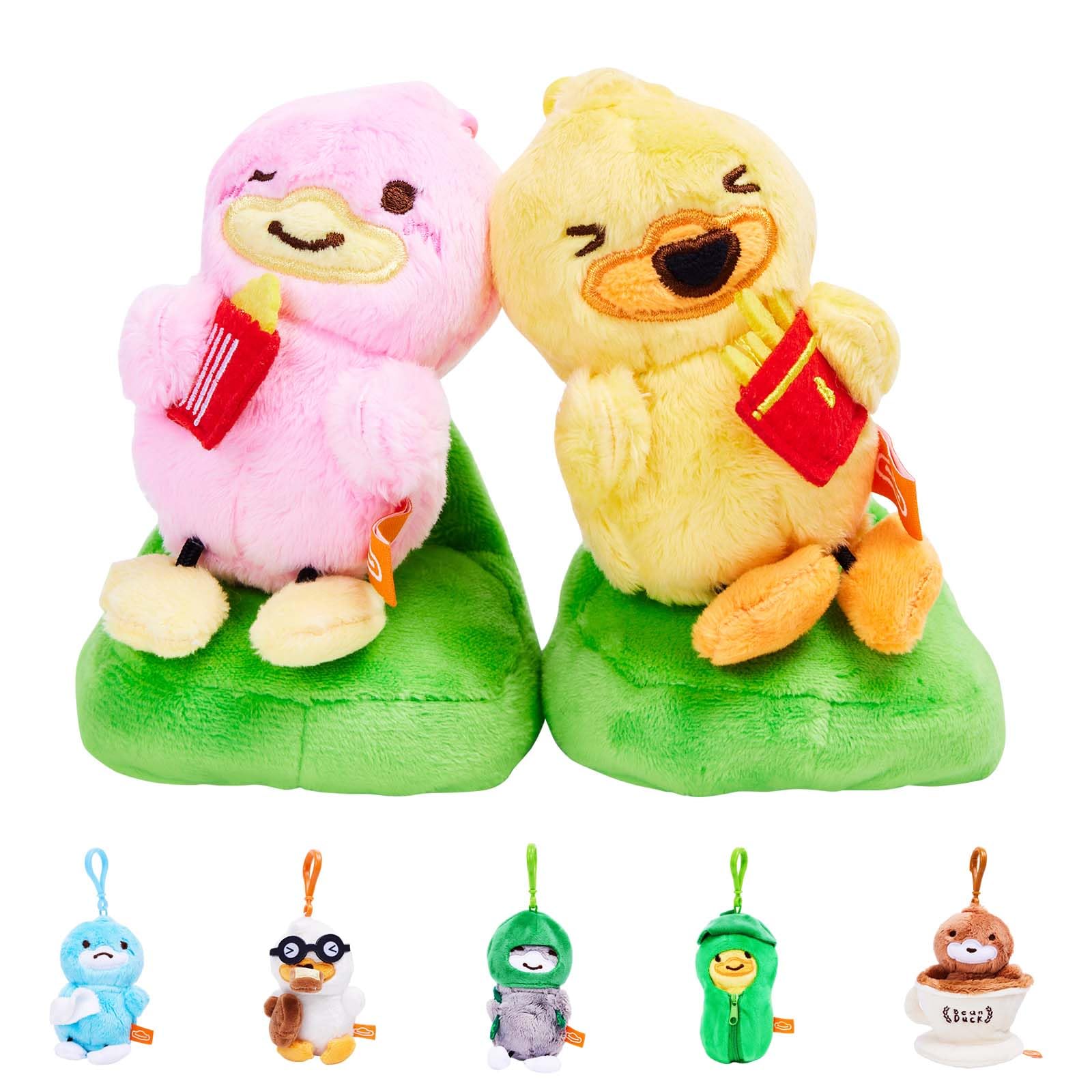 B.Duck Bean Duck Blind Box Plush Keychain Cute Duck Collectible Toys with Hidden Secret Edition, Cute Playful Animal Figures Pendant Keychain,Soft Plush Pendant Gift for Kids,Collectors