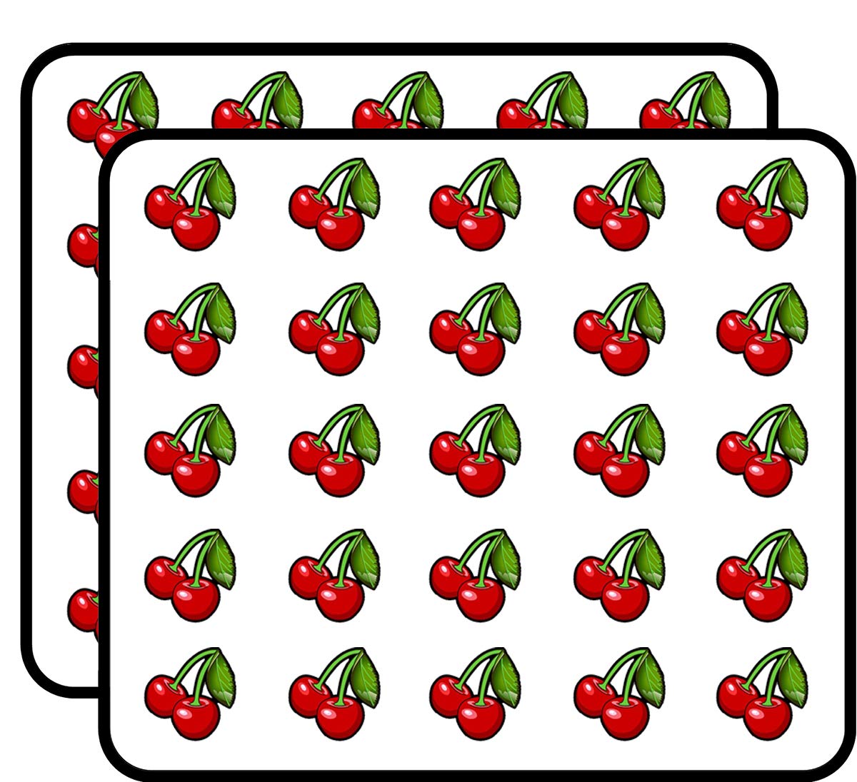 1080 Graphics Cherry Shape Sexy Stickers (50 Red 1" x 1" Rectangular Stickers) for Scrapbooking, Calendars, Arts, Kids DIY Crafts, Album, Bullet