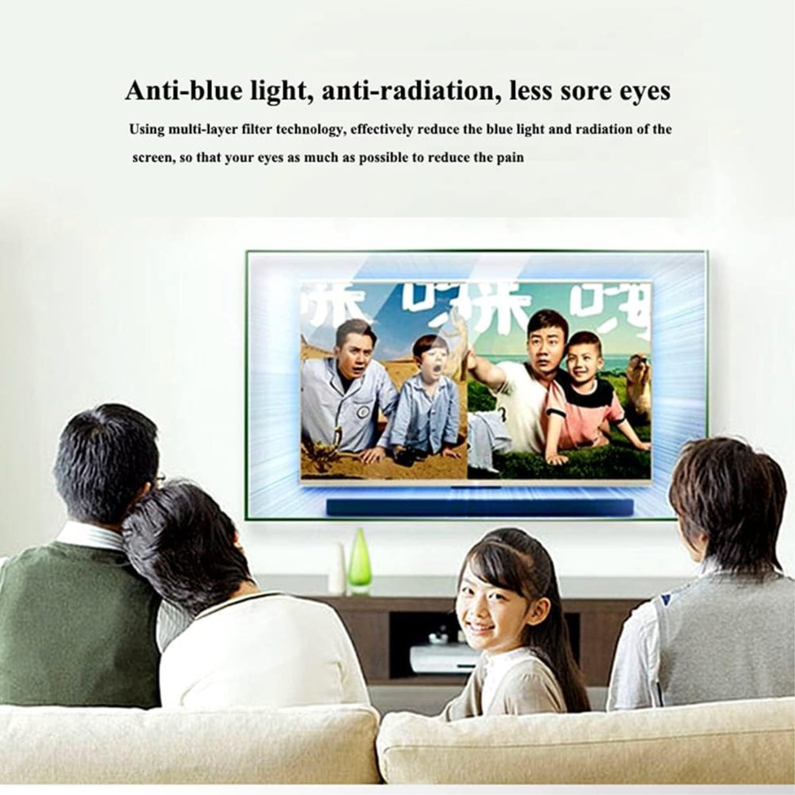 Protector de pantalla de TV, protector de pantalla esmerilado antirreflejos, filtro mate anti-UV para televisores LCD, LED, OLED, QLED 4K HD, reductor de reflejos, película sin burbujas, fácil