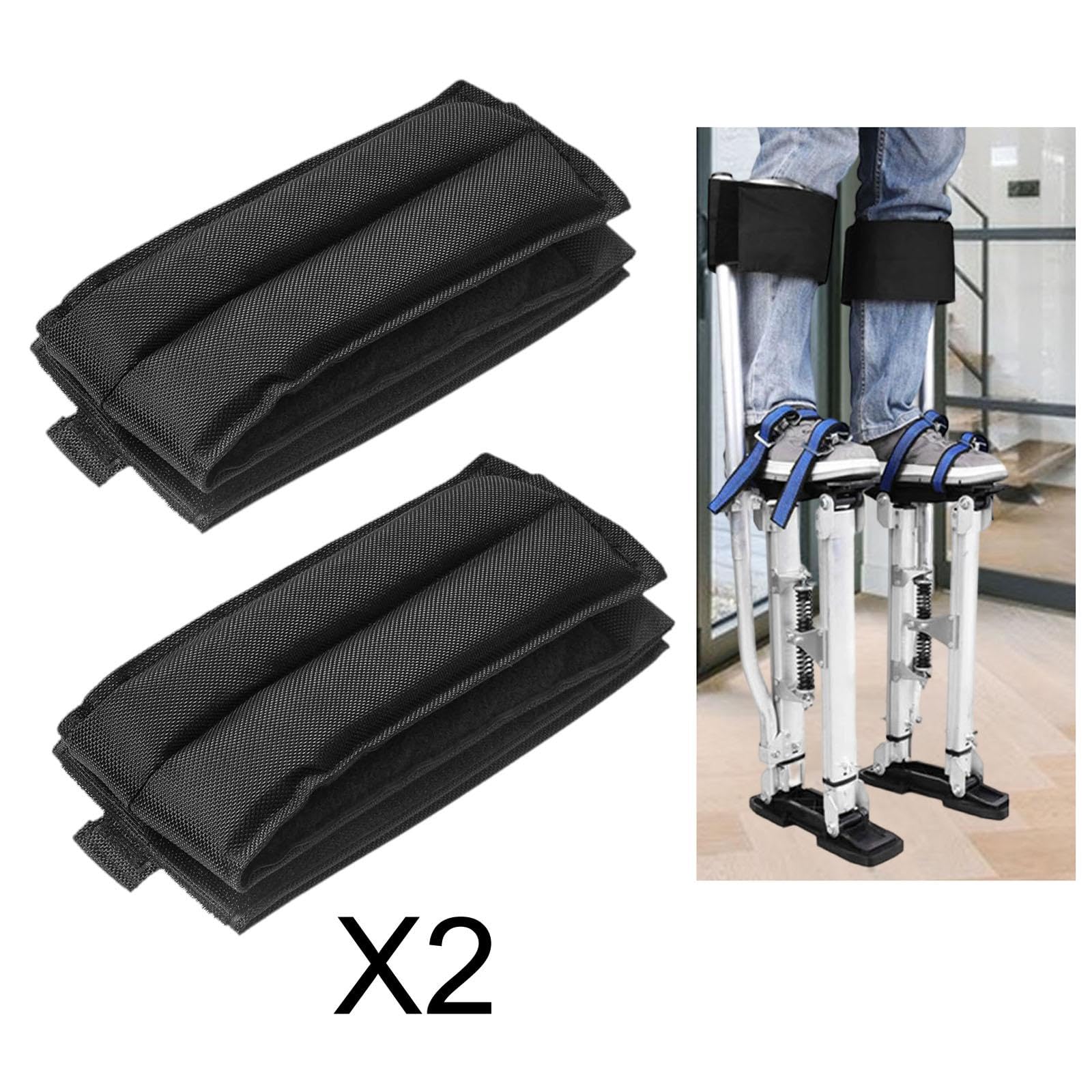 perfk Sangles spéciales pour échasses de plaquiste, pièce de rechange pour support de jambes, sangles rembourrées confortables et larges pour échasses de