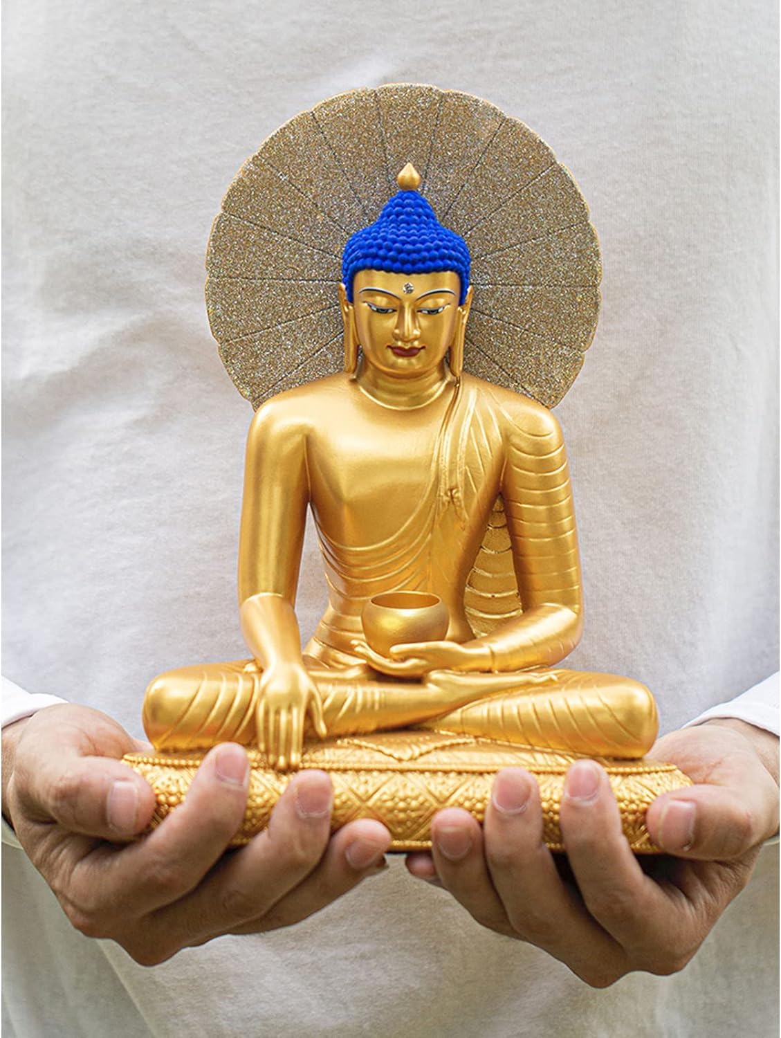 Statua del Buddha Seduto Shakyani per la Decorazione della casa, Statuetta da Collezione del Buddha della Meditazione Zen per la Decorazione della Stanza Spirituale, Decorazione dell'altare,