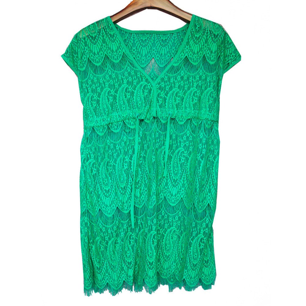 Sexy Lace Beach Cover up Dress Summer V-neck Swimsuit cover up Beachwear Fashion Bikini Cover up Beach Tunic