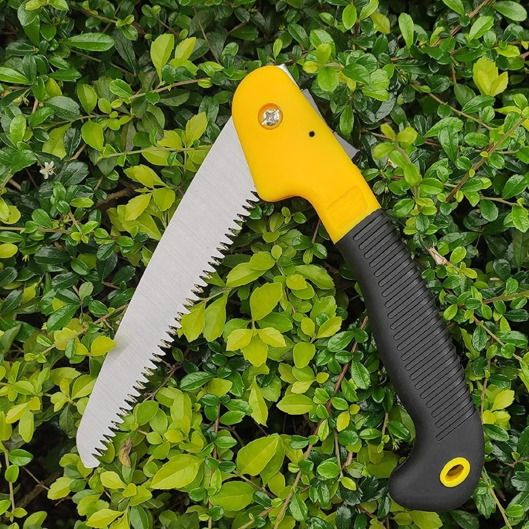 ŞAHİN TOOLS SHT-018 Katlanır Budama Testeresi - 18 cm Yüksek Karbonlu Çelik Bıçak, Ergonomik Tutuş, Üç Eksenli Özel Bileme, Hızlı Kesim (Fast Cut)