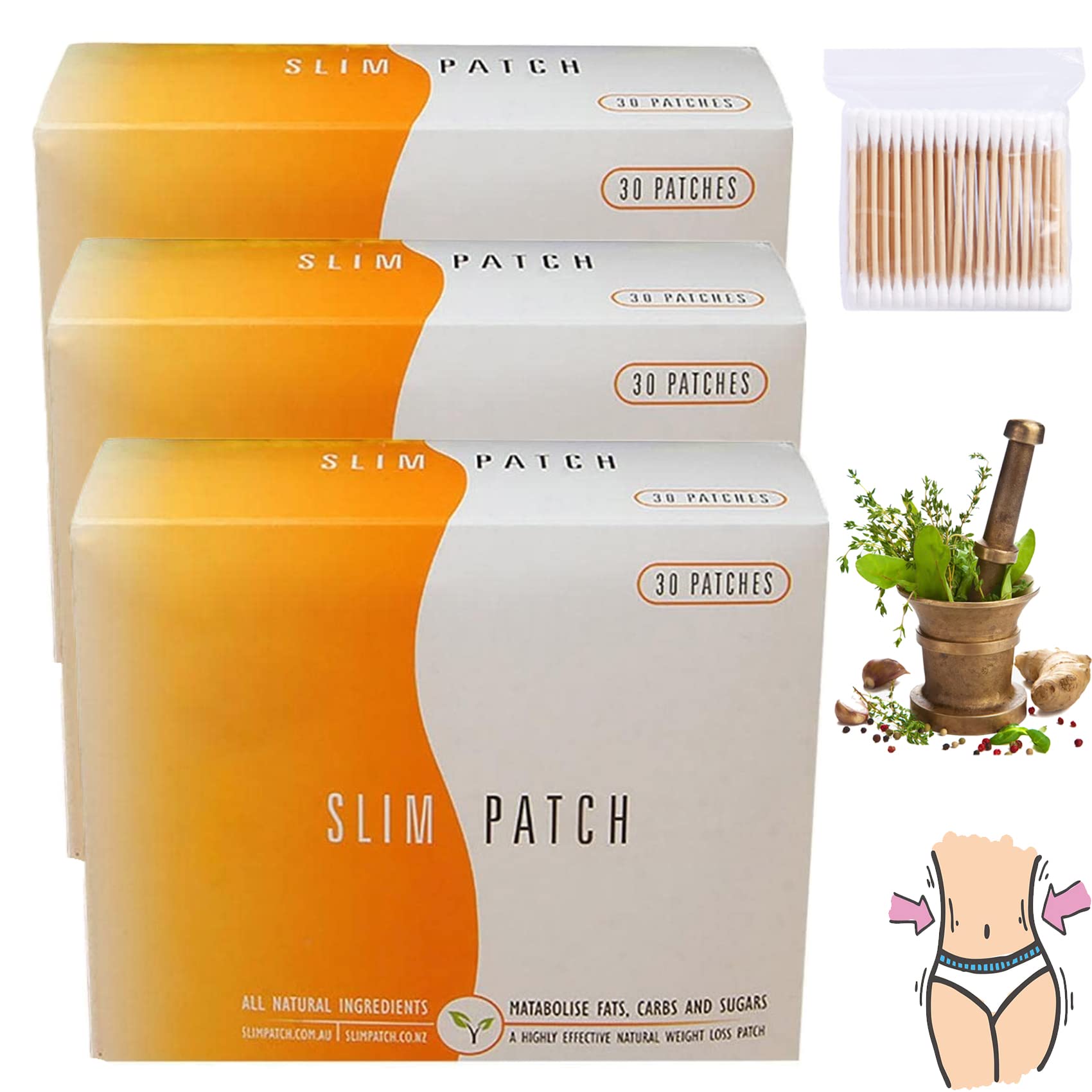 Camic Belly Slimming Patch, Effective Ancient Remedy Healthy Detox Slimming Belly Pellet, Perfect Detox Slimming Patch Belly (3Boxes)