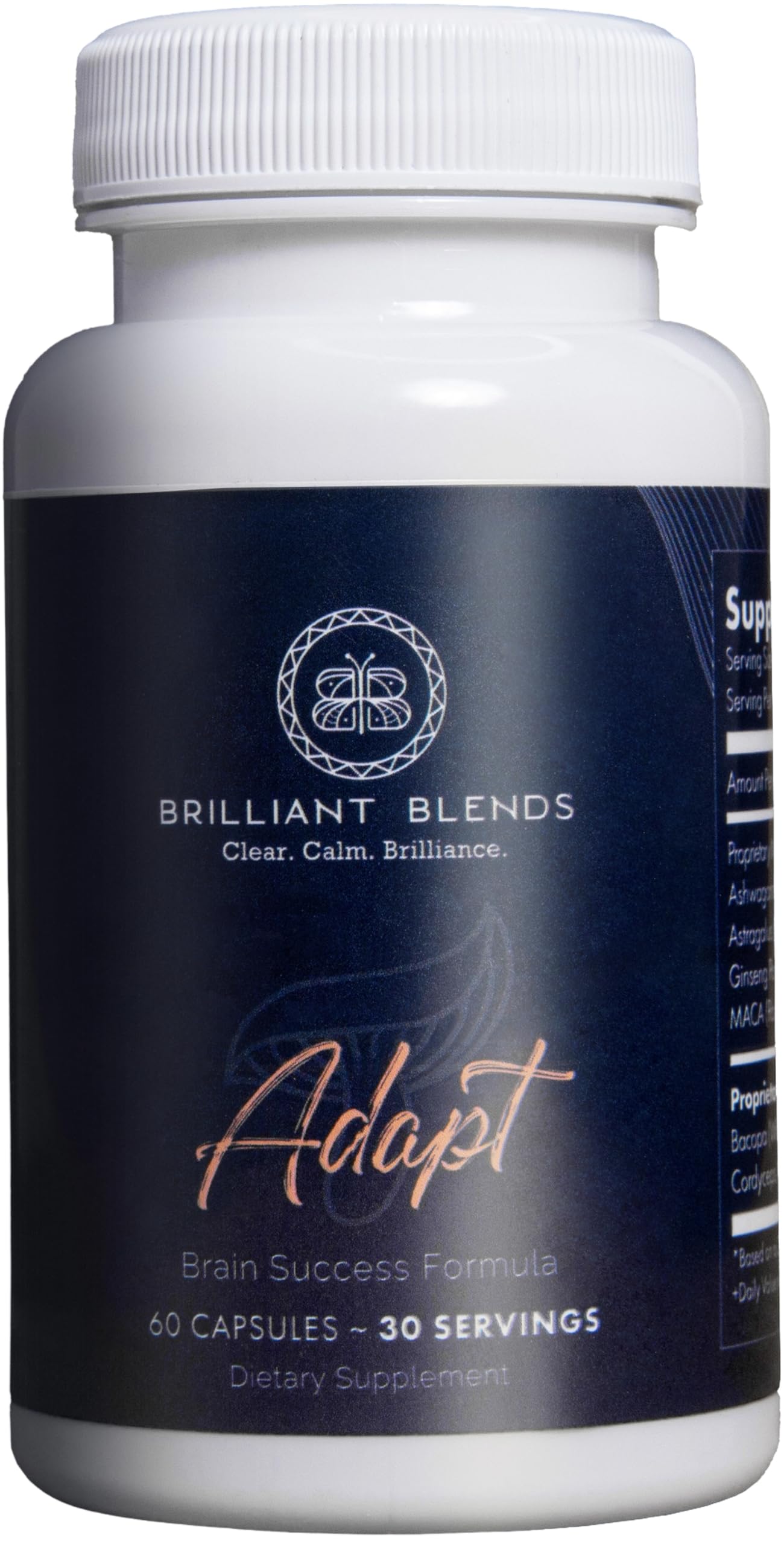 Brilliant Blends Adapt Adaptogen Supplement – Doctor-Formulated Blend to Improve Sleep, and Memory | Natural Adaptogen Formula with Clinically Sourced