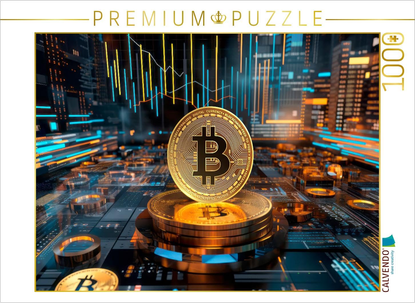 Amazon.com: CALVENDO Puzzle KRYPTO Kunst Bitcoin und Charts | Size : Toys &  Games