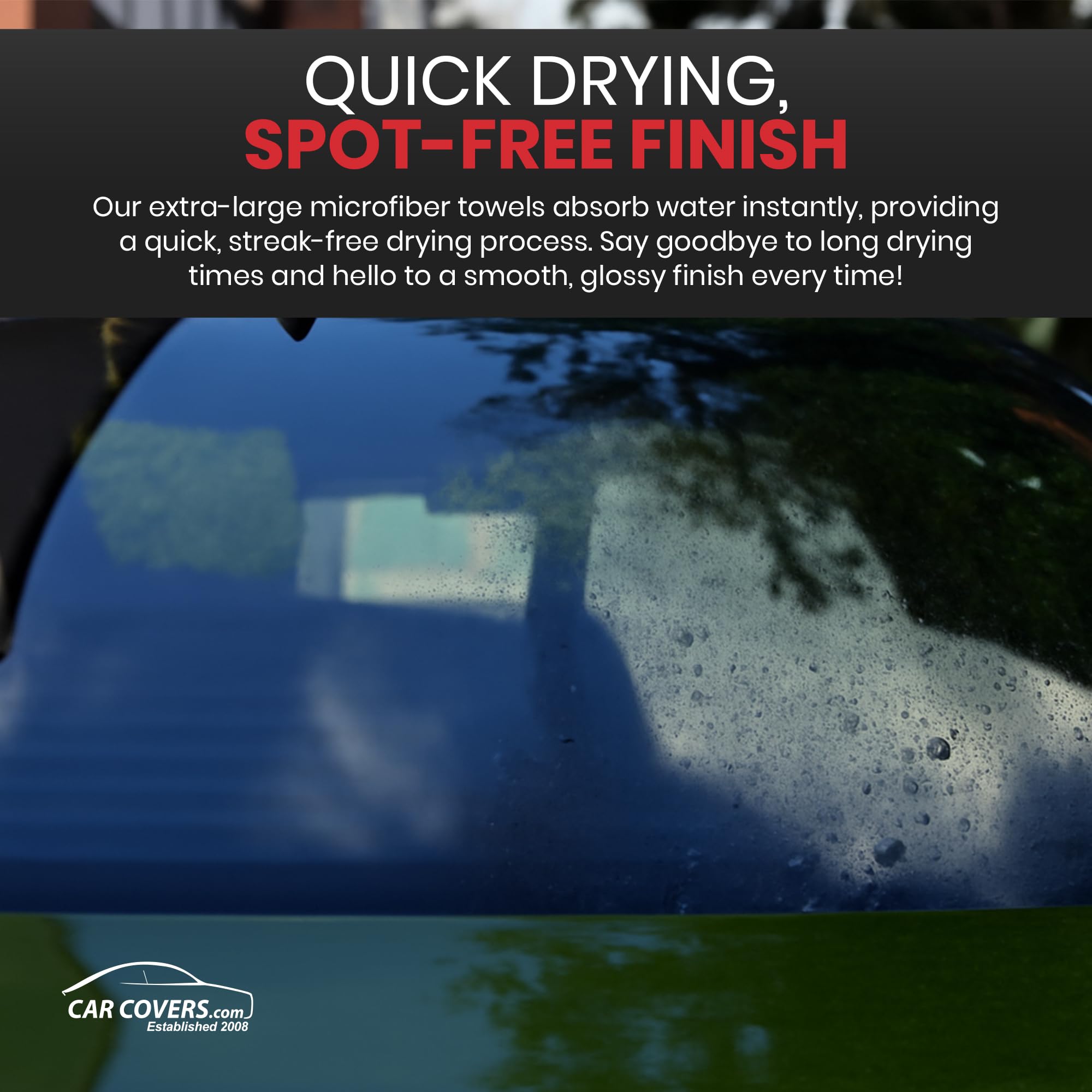 Platinum Microfiber Towels for Cars Extra Large Towel Set of 2 Drying Towels with Maximum Absorbency Scratch Free — view 5