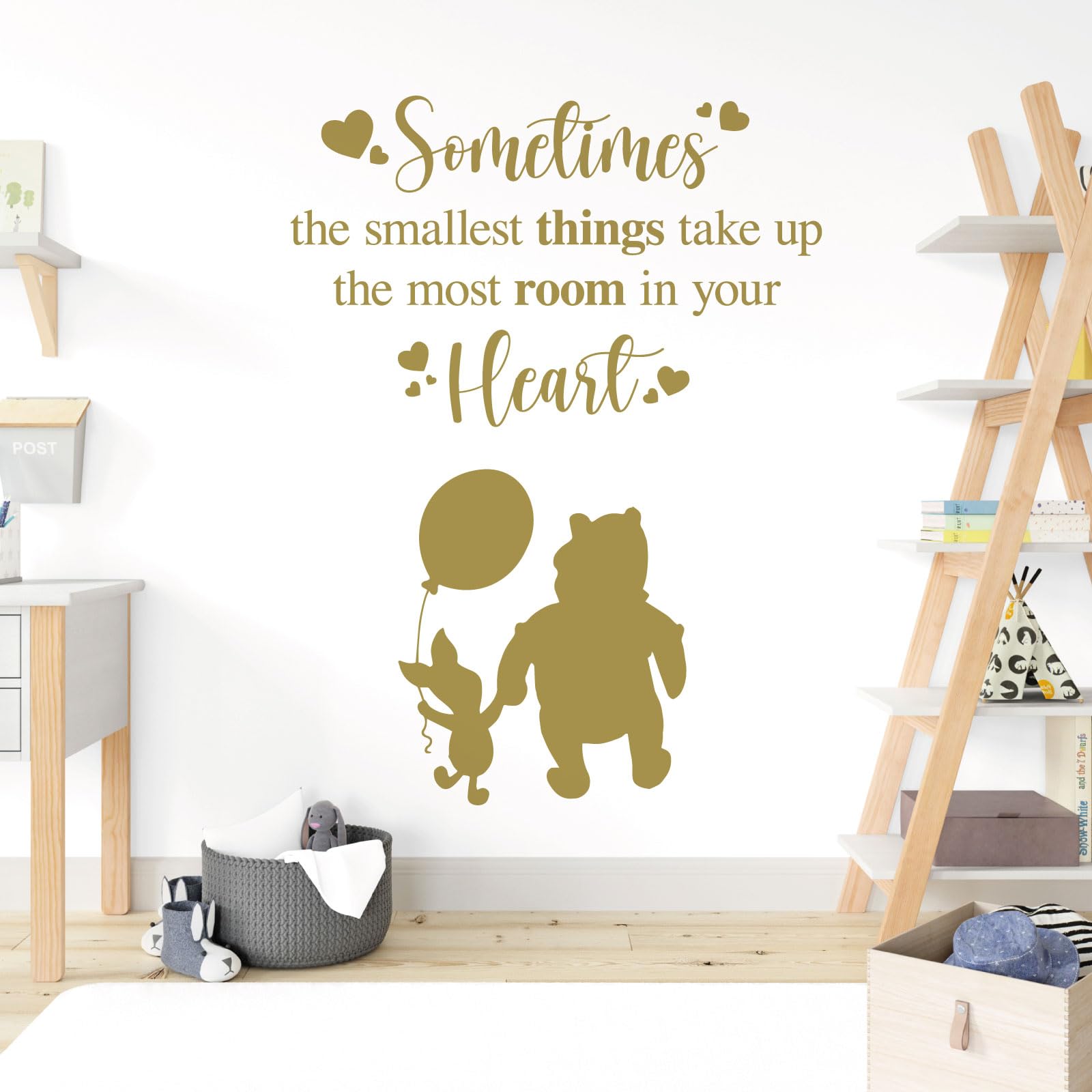 Sometimes the Smallest Things Take the Most Room in Your Heart - Movie Book Quote Wall Sticker [XLarge] [Gold]