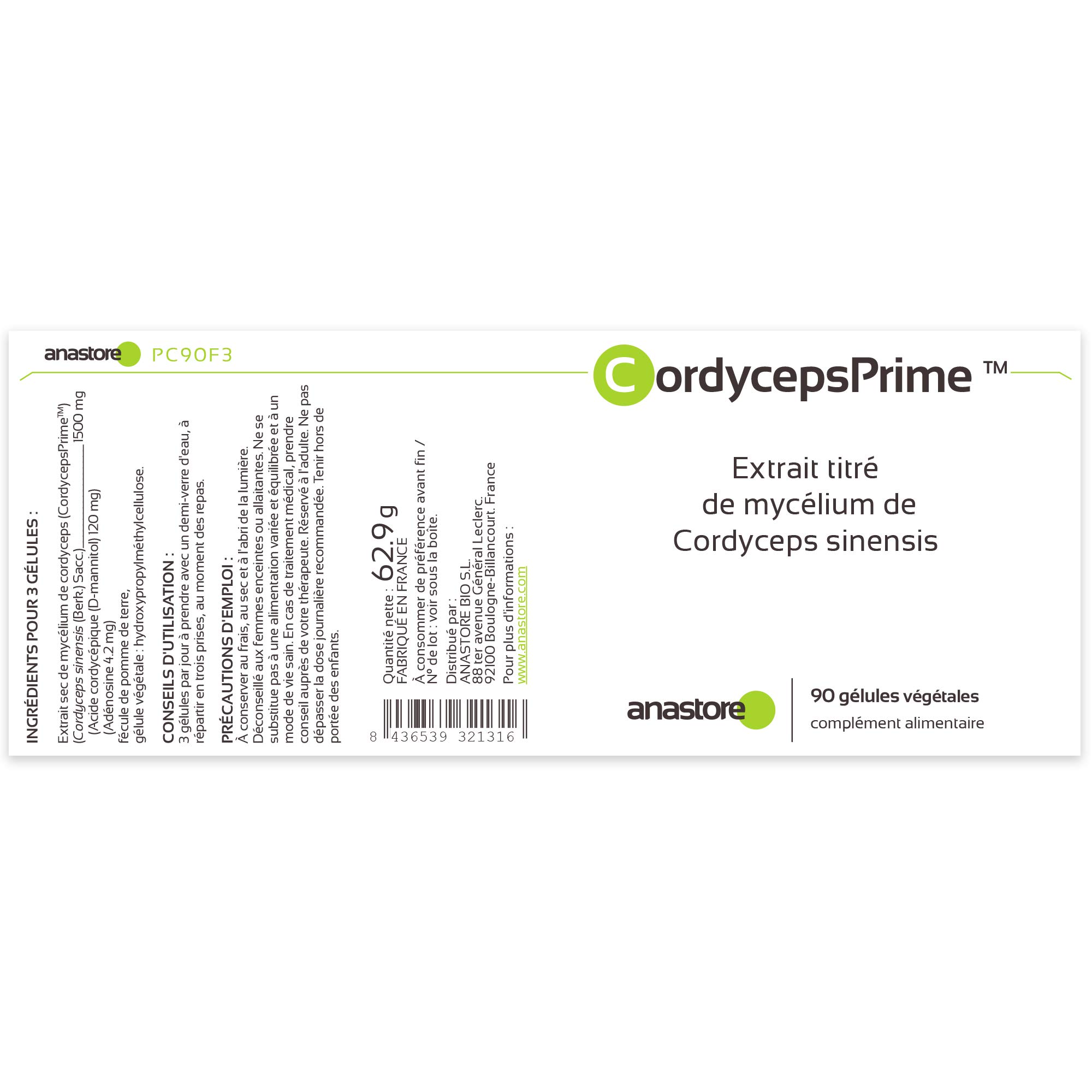 CORDYCEPSPRIME™ * OFERTA 3+1 GRATIS * 500 mg / 360 cápsulas * Extracto titulado al: 0,28% en Adenosina | 8% en D-manitol (Ácido cordicépico) * Antiinflamatorios, Energia, Inmunitario