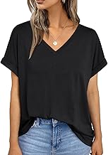 Women Summer Loose Short Sleeve V Neck T-Shirt