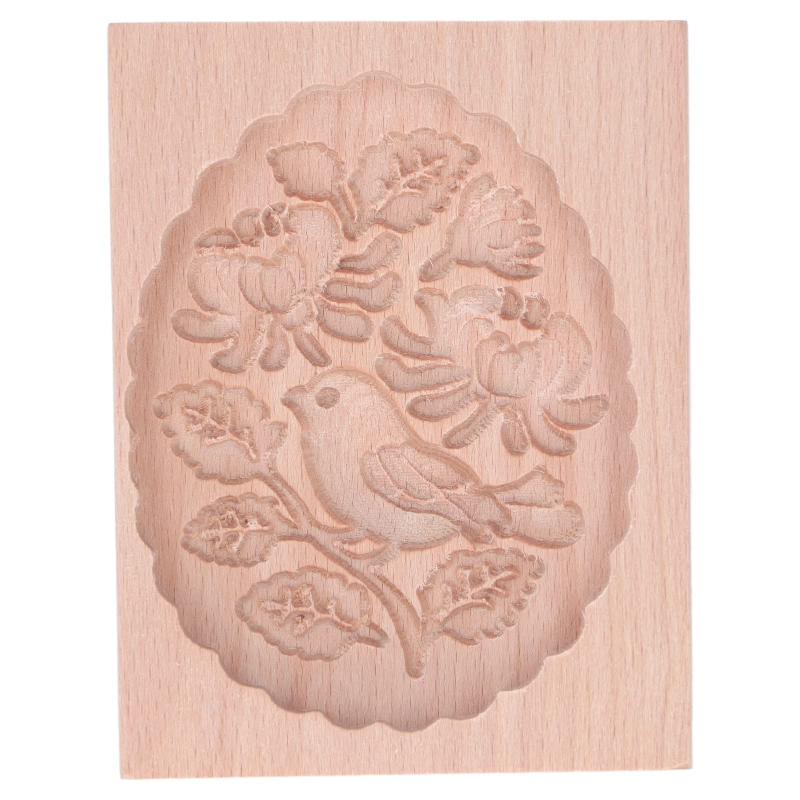Keksausstecher, Hölzerne Keksformen, Kekse, Kekspresse, Tierkekse, hübscher, lebendiger Holzkeks-Pressstempel, einfaches Entformen und reibungsloses Plätzchen