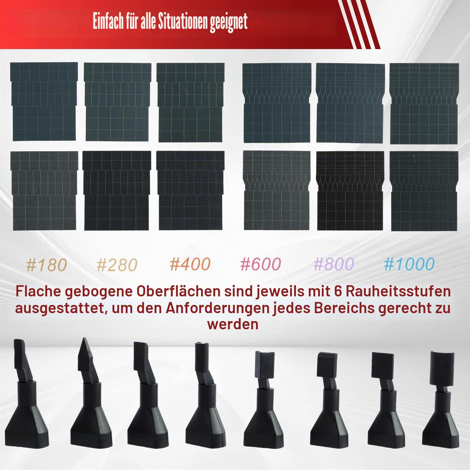 Säbelschleifer mit 8 Schleifkopf 12 Sandpapier Reziprokschleifer mit 3 Gang Verstellung 10 Funktionskontrollleuchten USB Aufladung Mini Stiftschleifer für DIY Kleine Schleifarbeiten