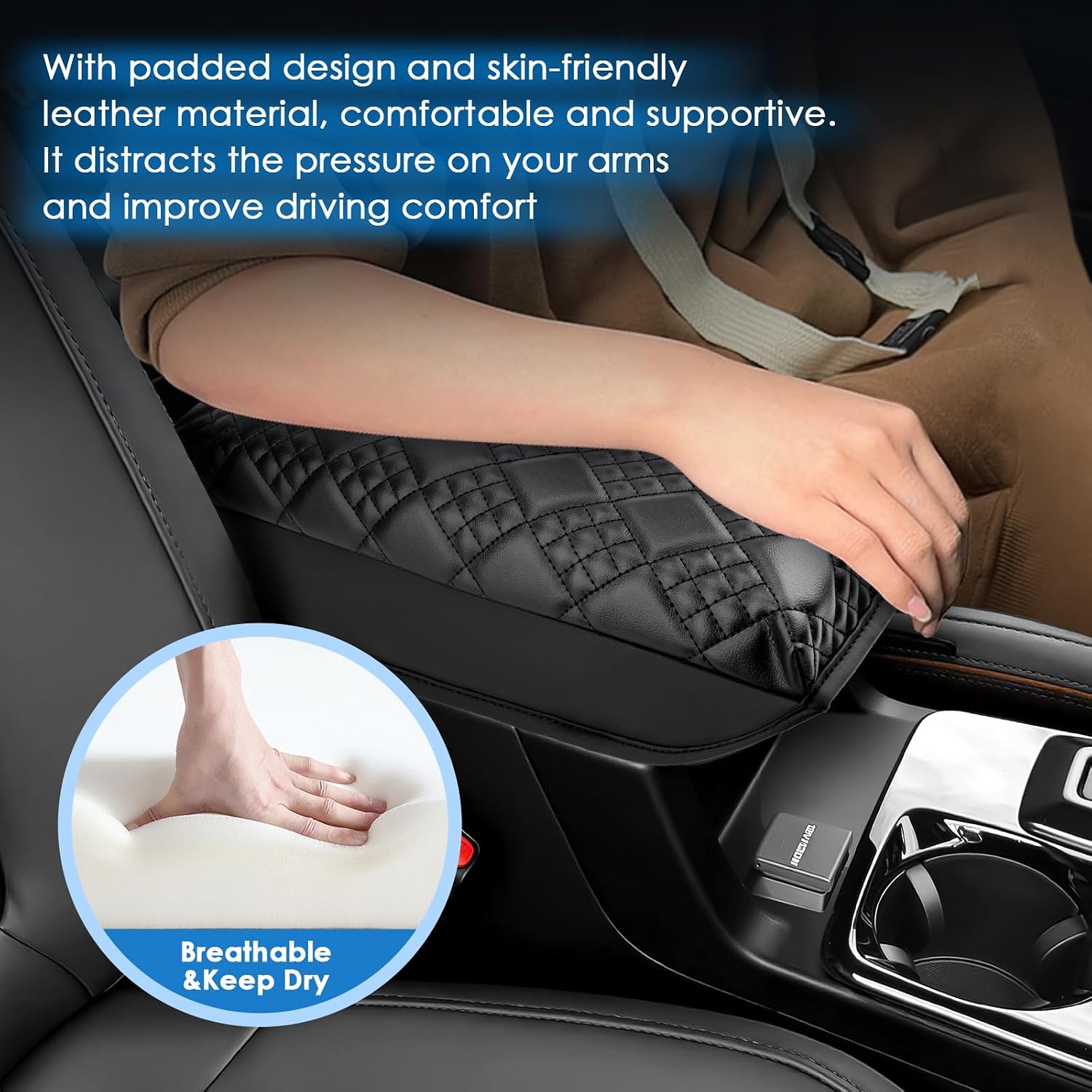 2026 Forester Accessories Center Console Cover for Subaru Forester (Only for Sport/Wilderness/Limited/Touring), Cushion &Comfy Leather Armrest Cover 2026 Forester Accessories