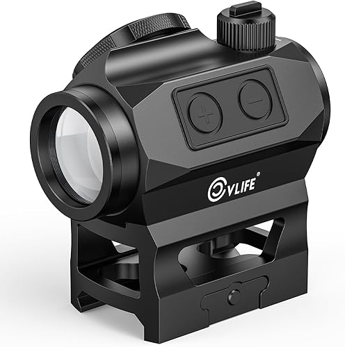 CVLIFE MR04B - Mira compacta de punto verde, 2 MOA Motion Awake Red Dot Optics Reflex Sight, IPX7, alcance de punto rojo verde con montaje bajo y
