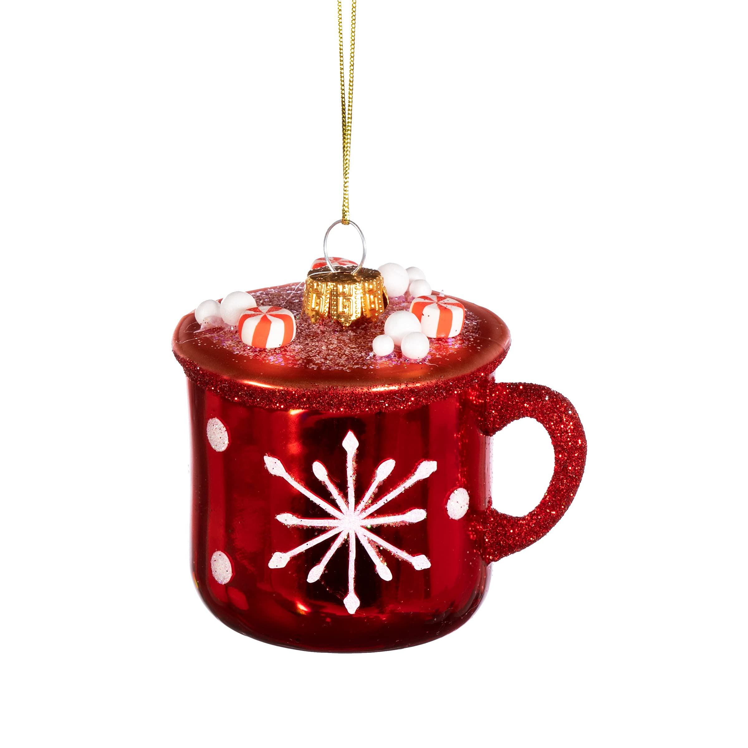 Sass & Belle Enamel Hot Chocolate Mug Shaped Bauble