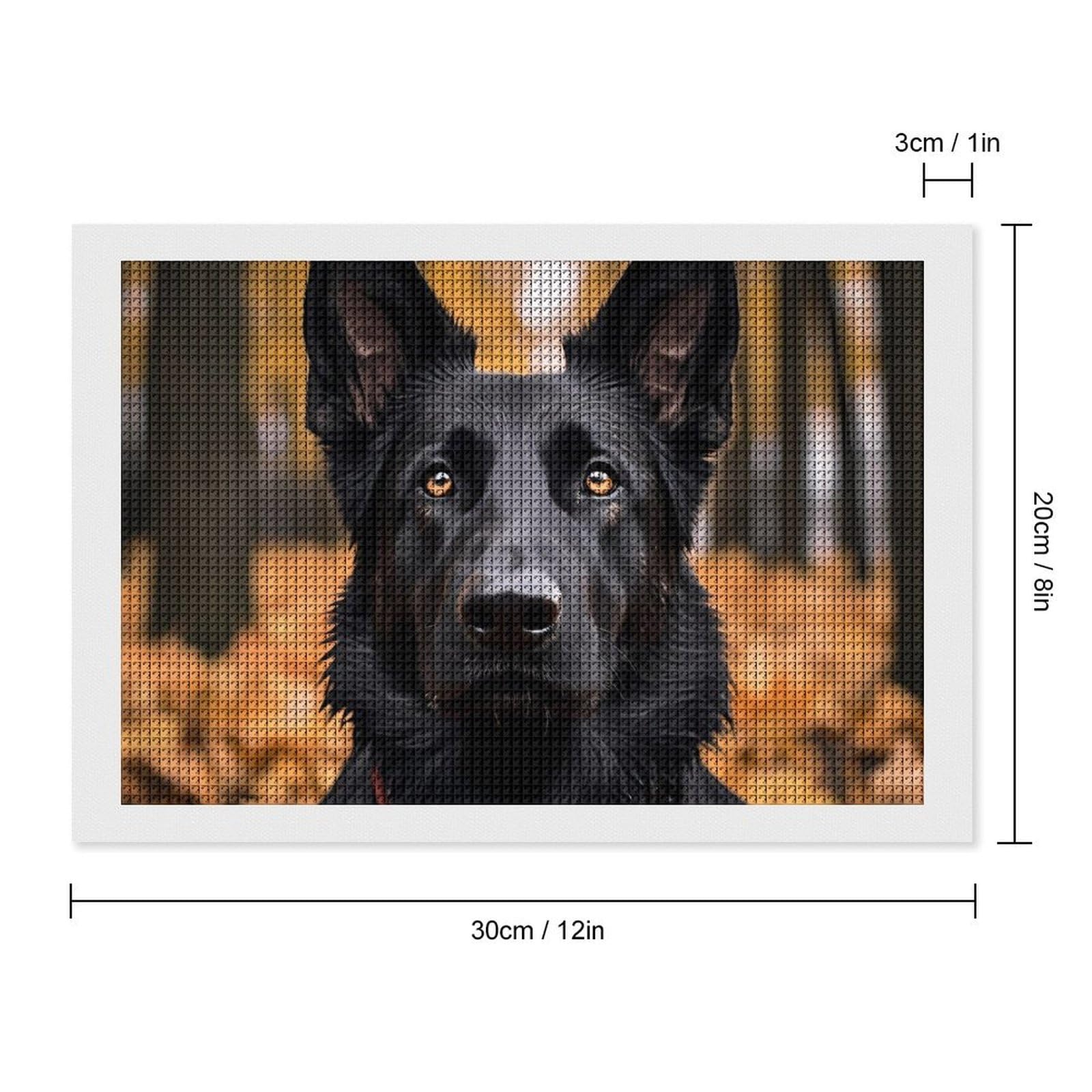 5D Diamond Painting Kit - German Shepherd Full Round Drill 90x150cm Crystal Rhinestone Art