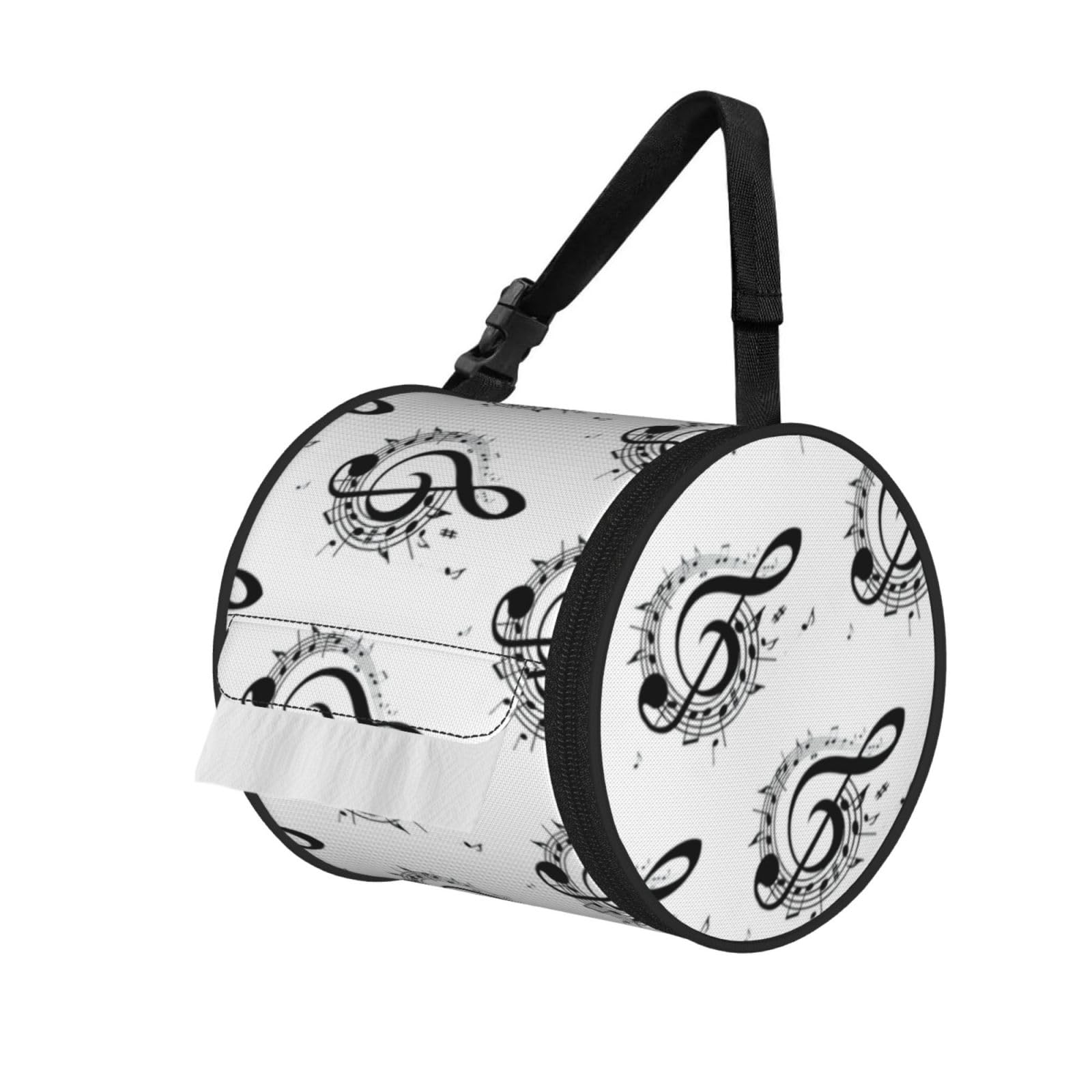 music1 Printed Roll Paper Carrier Bag, Foldable Oxford Cloth Tissue Case for Camping Hiking Backpack