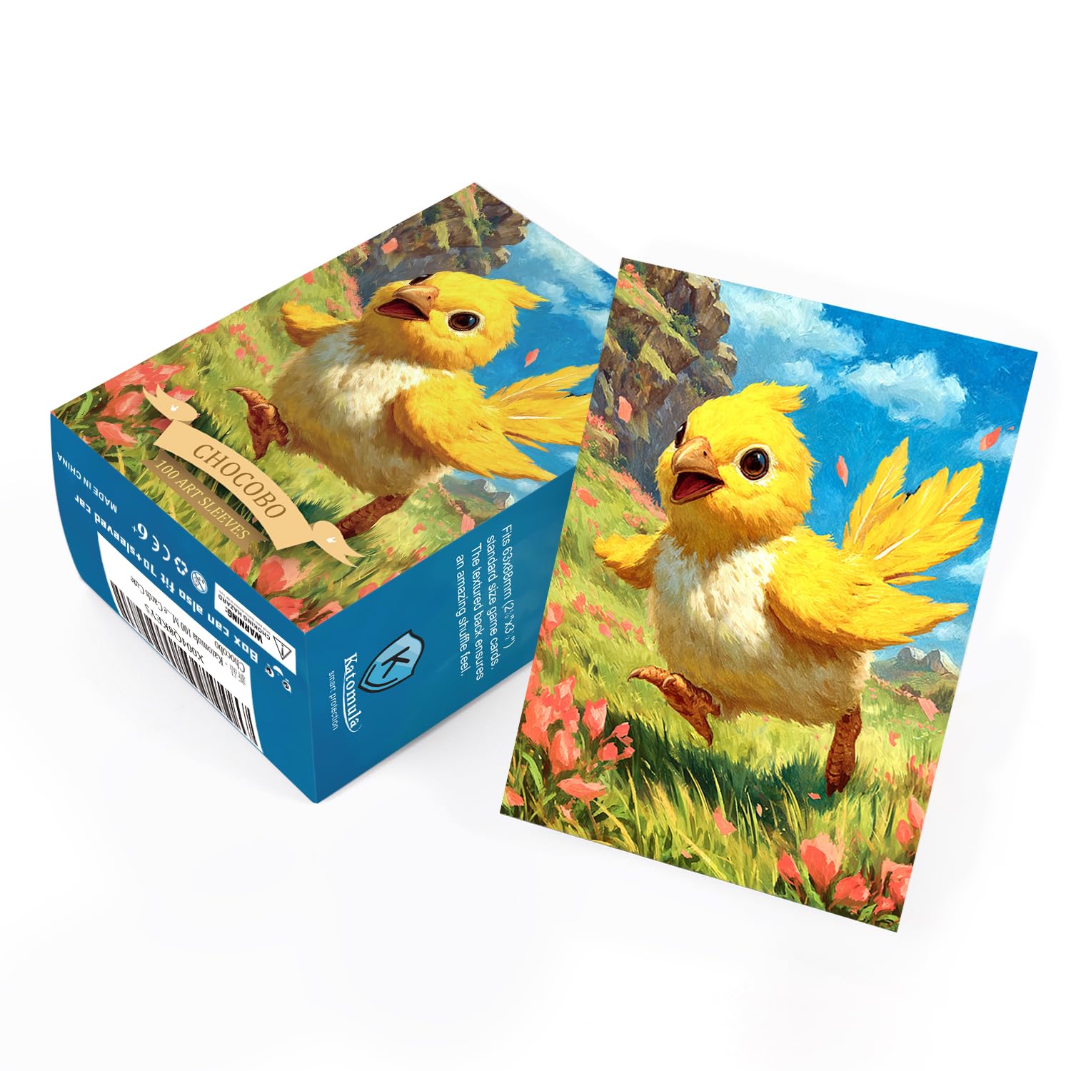 Amazon.com: Katomula 100 MTG Card Sleeves with 100 Inner Sleeve, Textured  Back Art Sleeves, Fit Standard Size Cards-Painting Chocobo : Toys & Games