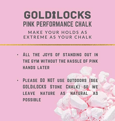 Miniatura 7 de Goldilocks - Tiza gruesa para escalada en roca, crossfit, entrenamiento de pesas, gimnasia y más, blanco, rosa y piedra