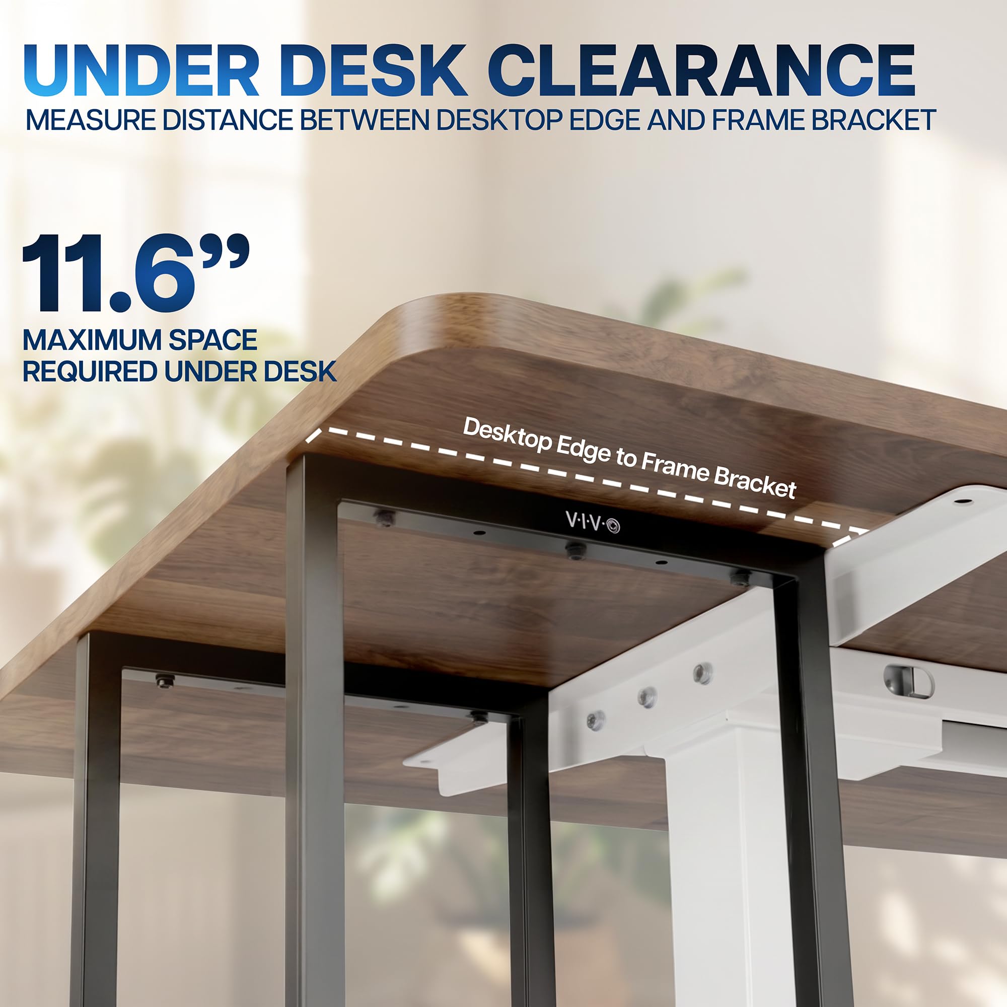 Vivo Mount-PCSF1 Étagère de Bureau Ultra résistante pour unité Centrale jusqu'à 20 kg Noir