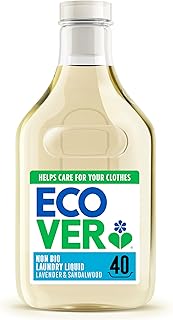 Concentrated Non-Bio, Laundry Detergent, Laundry Washing Liquid, Lavender and Sandalwood, Pack of 1, 40 Washes, 1.43L