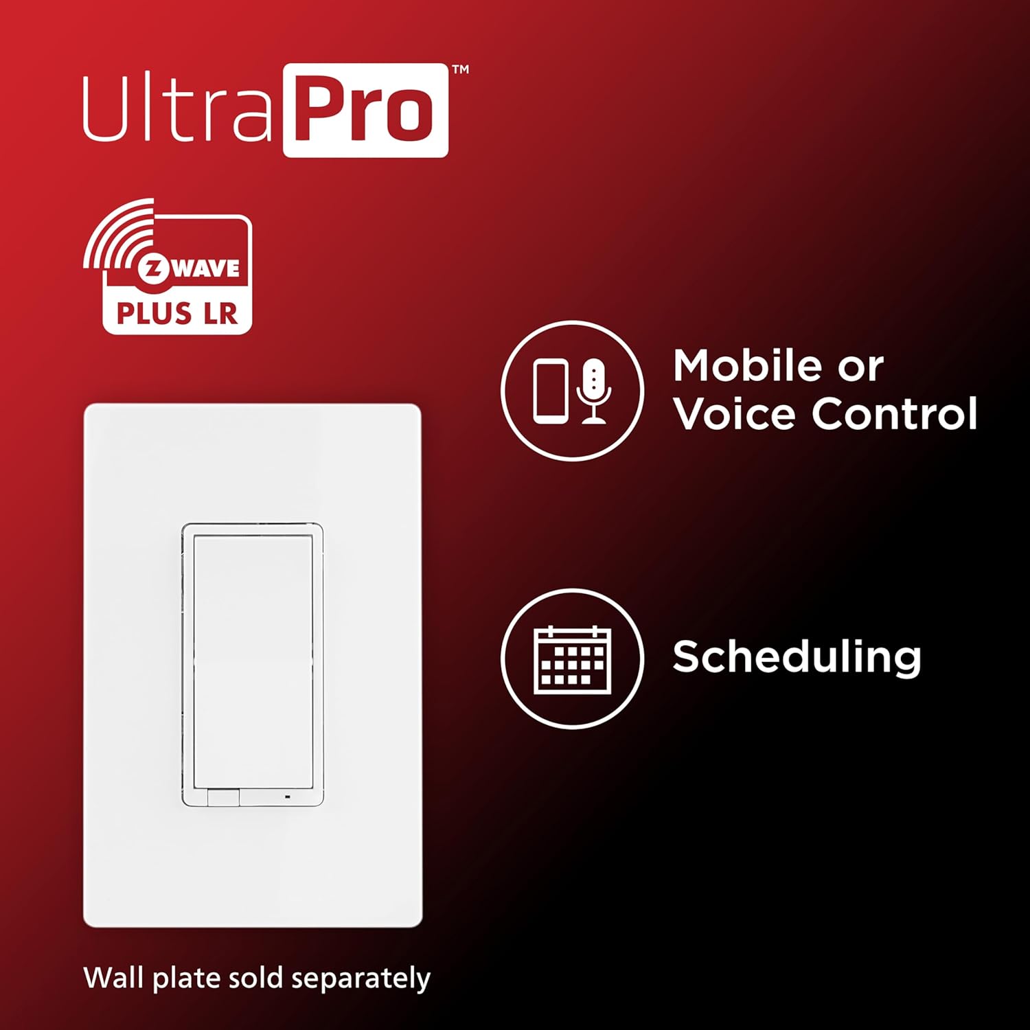 UltraPro 800 Series Z-Wave On/Off Switch 2pk, Long Range 800LR, Direct 3-Way (No Add-On Switch Needed), Smart Hub Required, Compatible with Alexa, Google Home, 76604