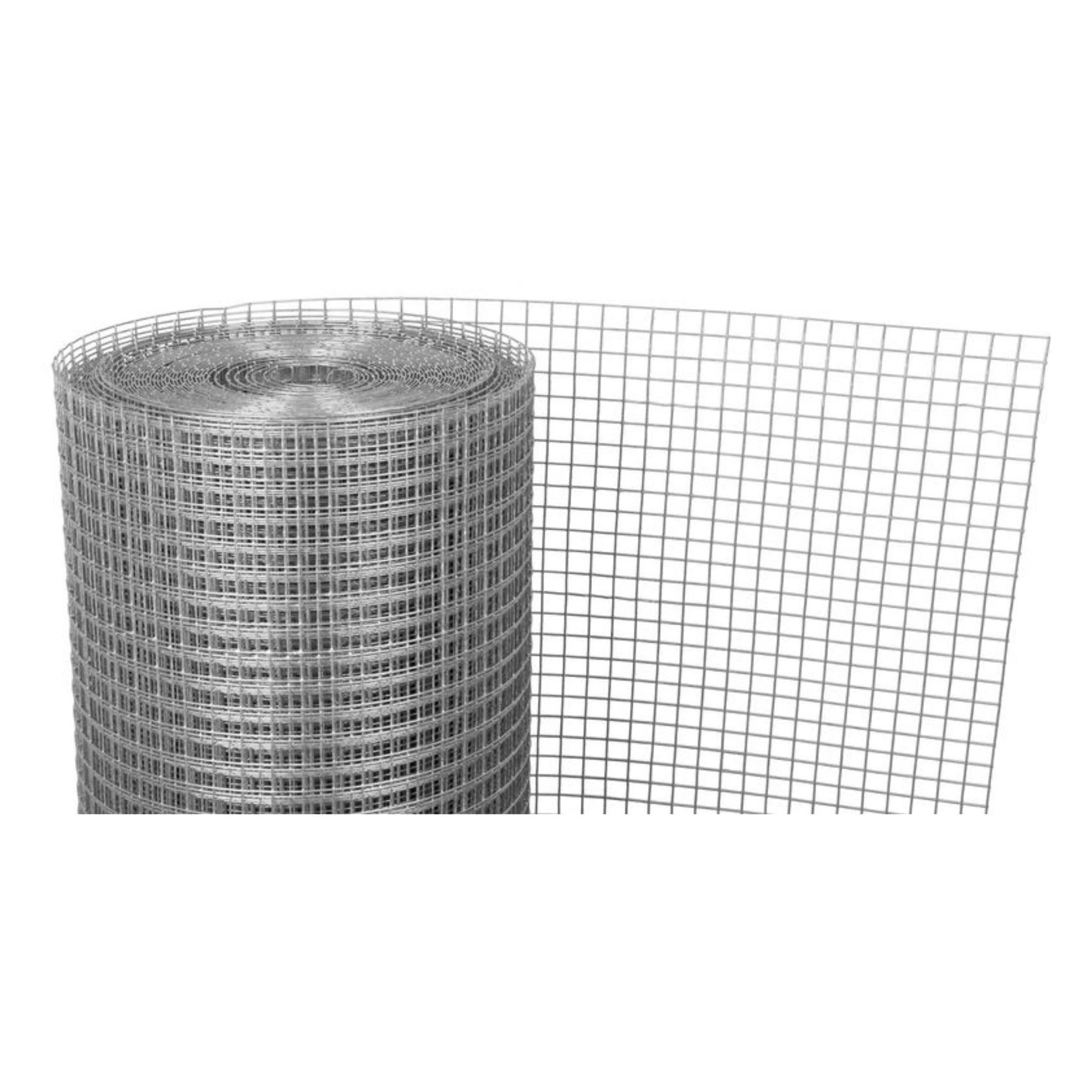 PROREGAL Maschendrahtzaun Vierkantgeflecht KEEPY, Höhe 1,0 Meter, Länge 25 Meter, Maschenweite 16x16mm, Drahtstärke 1,2mm, Verzinkt, Drahtzaun Hasendraht Kaninchendraht Hühnerdraht