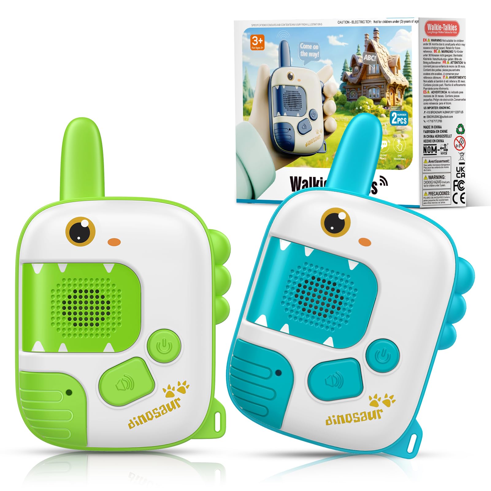 Dinosauro Walkie Talkie per Bambini, Giochi Bambini 3 4 5 6 7 8 Anni Walkie Talkies Esterno Giocattoli Dinosauro Regalo Bambino 3-8 Anni Giochi Bambino 3-8 Anni Regalo Compleanno Bambini Giocattoli