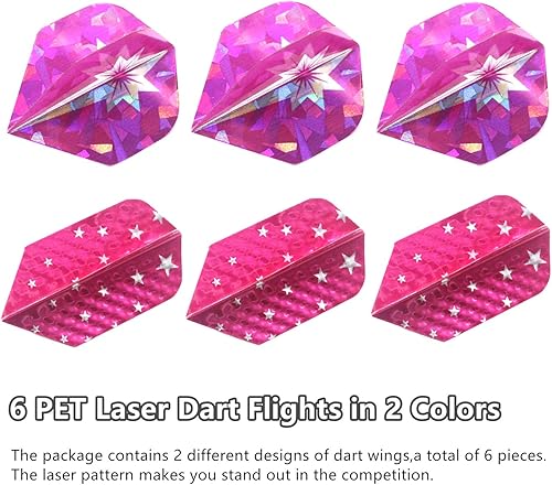 Miniatura 4 de ROOBEEO Juego de dardos de punta suave para tablero de dardos electrónico de 180.78 oz de punta de plástico con barriles de latón y ejes de