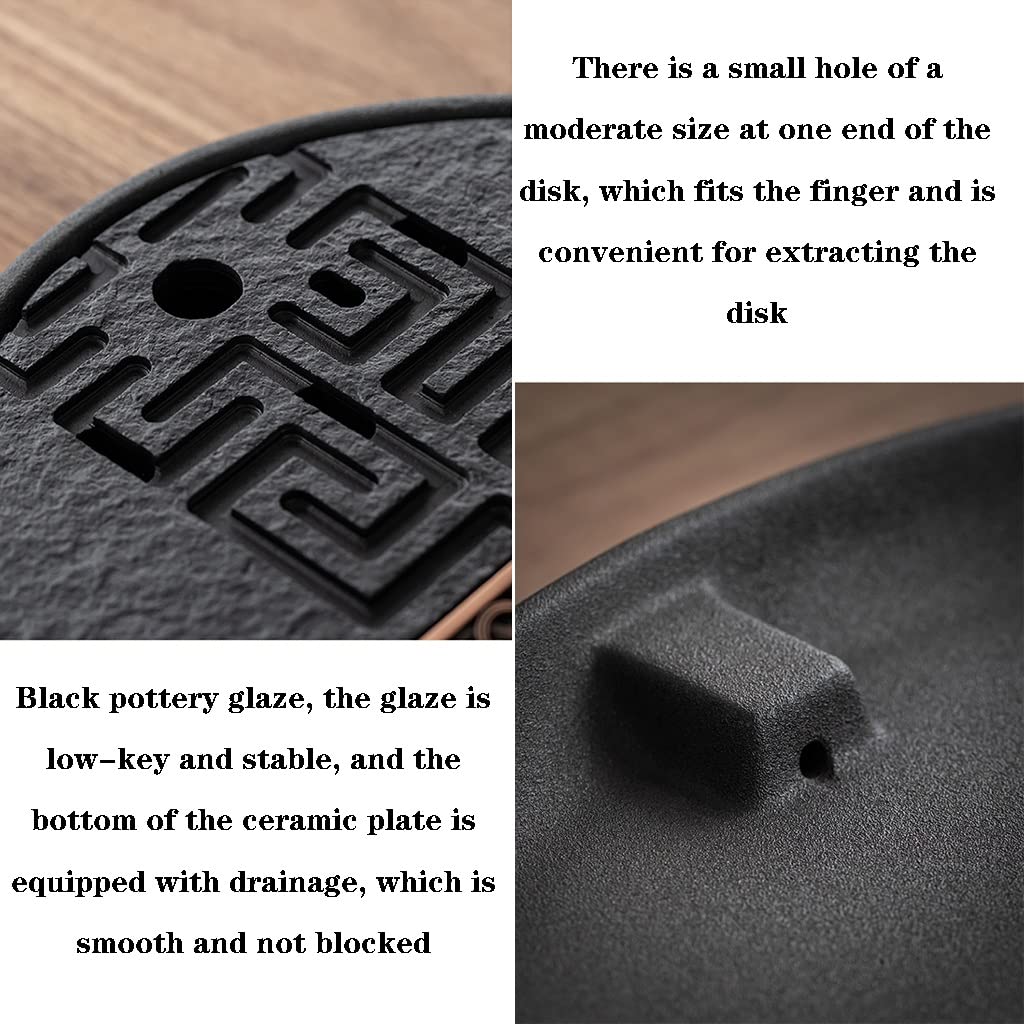 Bandeja de té, plato de té, bandeja de té Kongfu, bandeja de té de cerámica, caja de mesa con almacenamiento de agua para juego de té, bandeja de té Gongfu china, caja de mesa con almacenamiento de