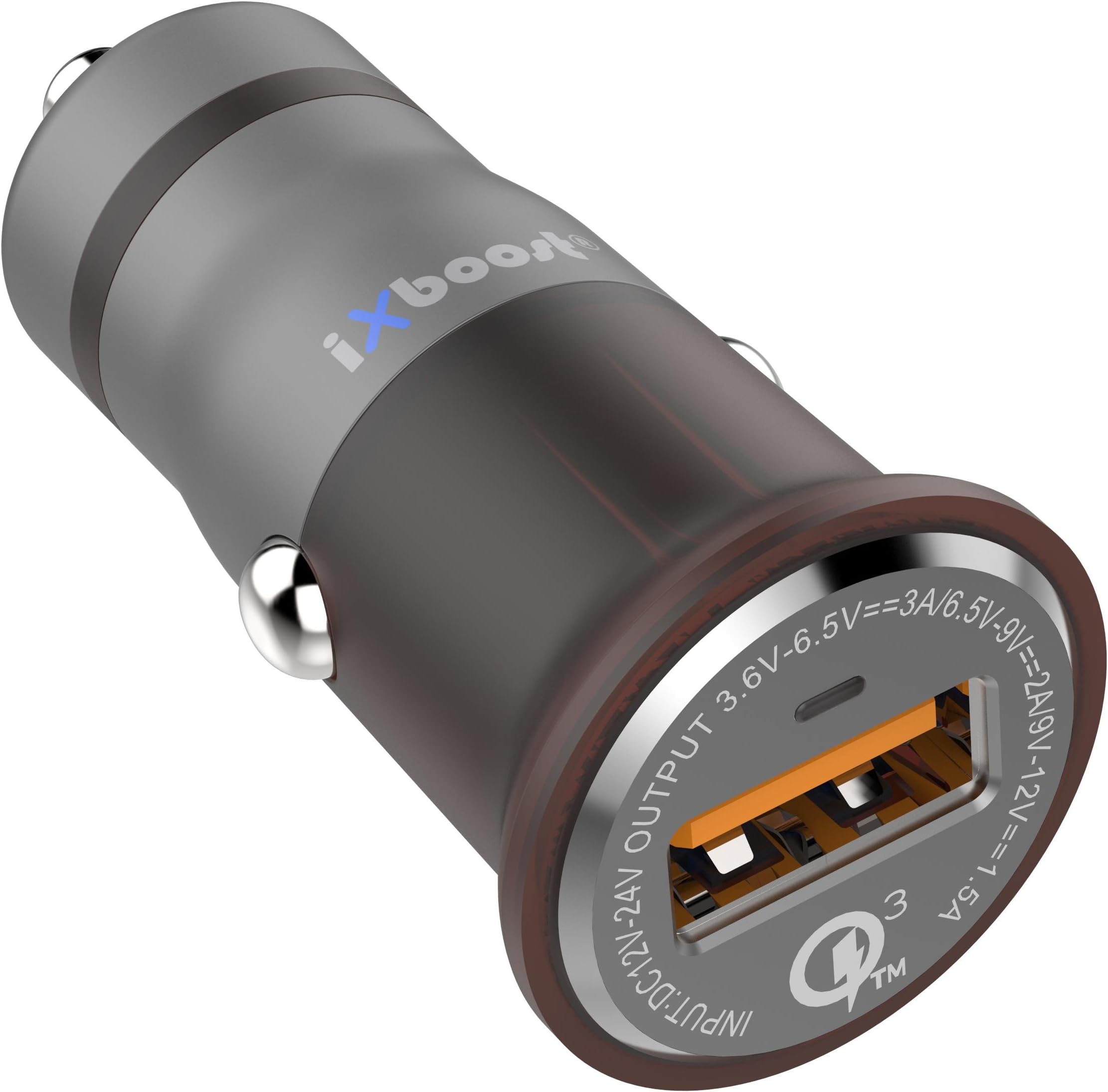 iXboost iX-Q3 Quick Charge 3.0 USB Car Charger up to 3 A Car Adaptor Intelligent IC Charging Adaptor for All Mobile Phones e.g. Samsung / HTC / Sony / LG UVM