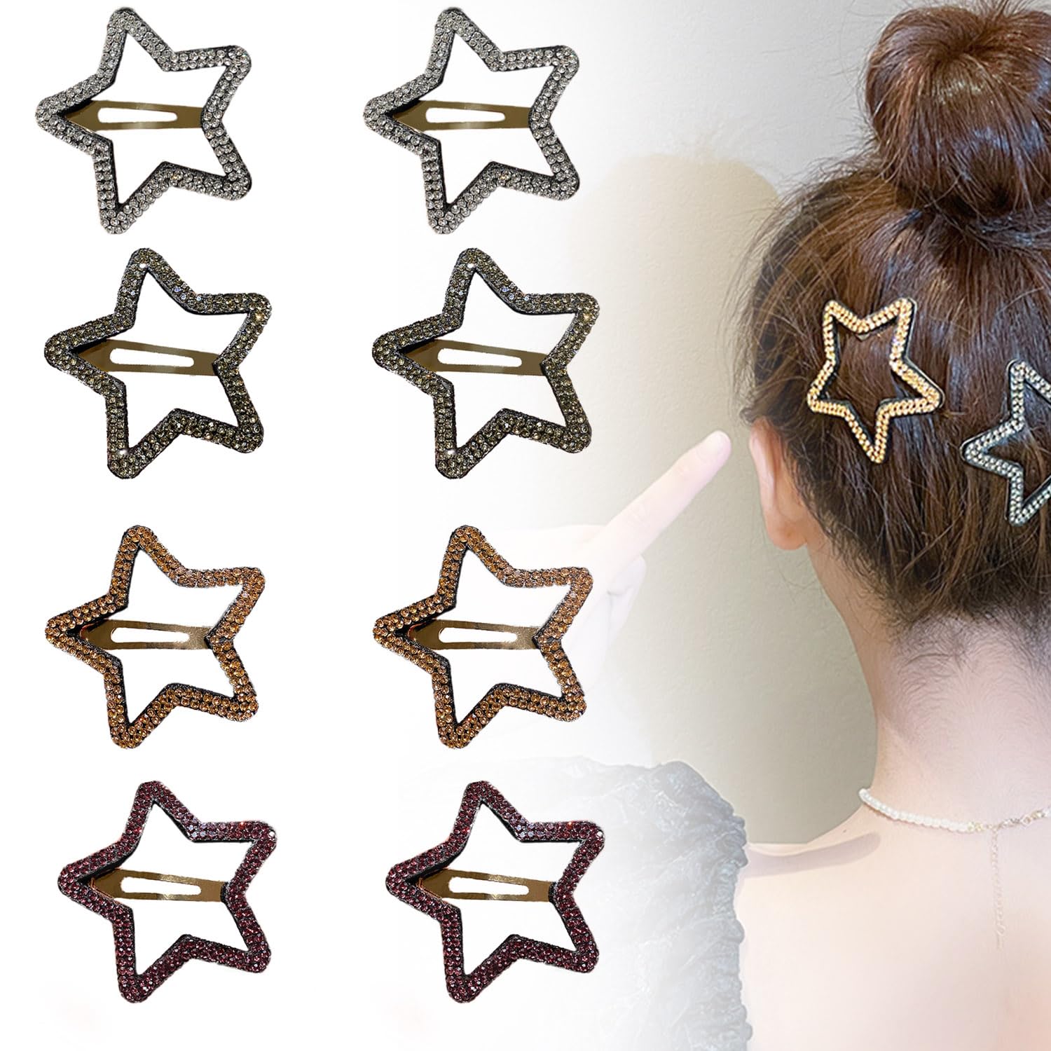ブラック星型ヘアクリップ Amazon.co.jp: Doyime ヘアクリップ 星【18個セット】星型