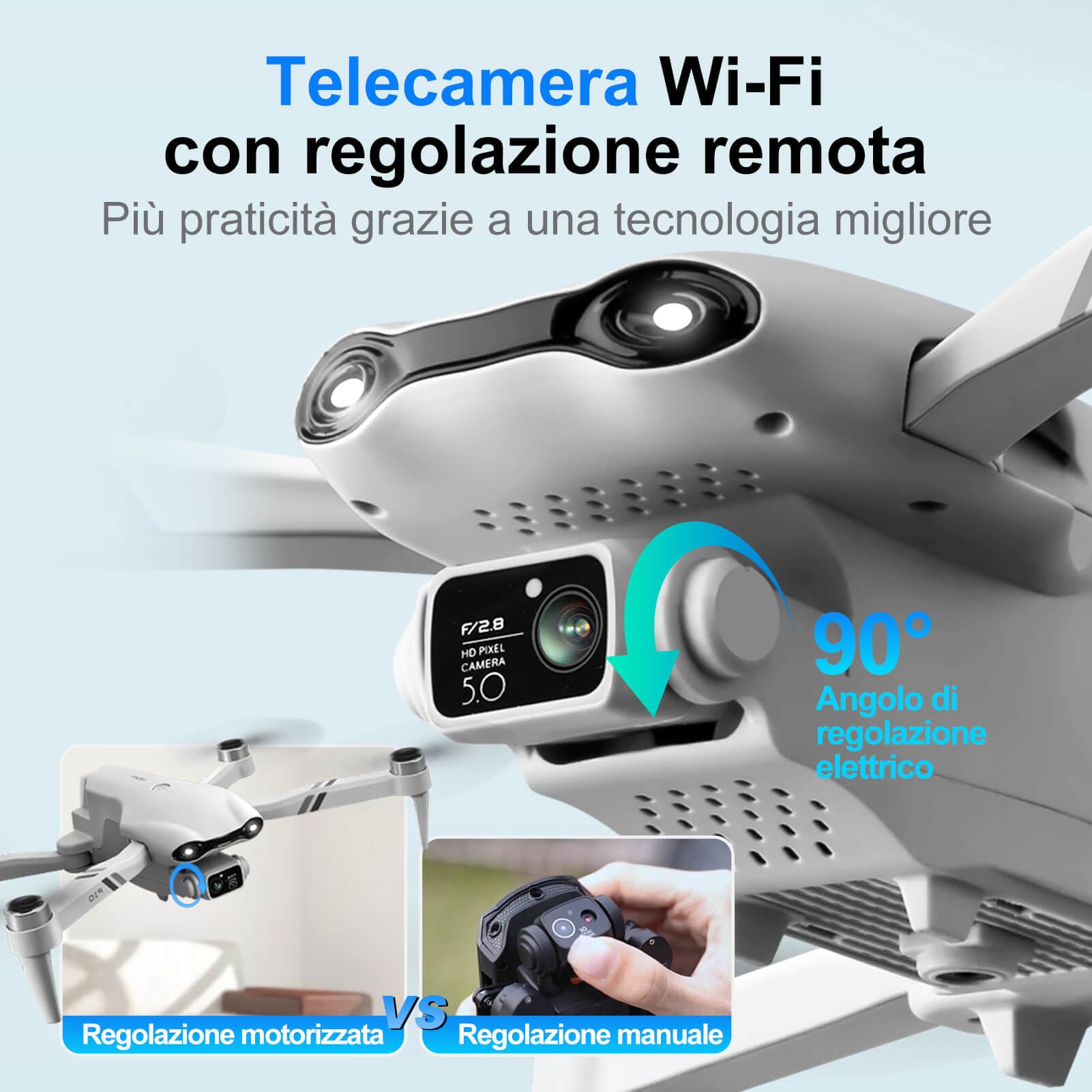 Jiakora Drone con Telecamera per Bambini e Adulti, Motore Brushless Drone Pieghevole per Principianti, Droni Economici con la Telecamera FPV, Mini Quadricottero RC, Giocattolo per Bambini (8+) Regalo