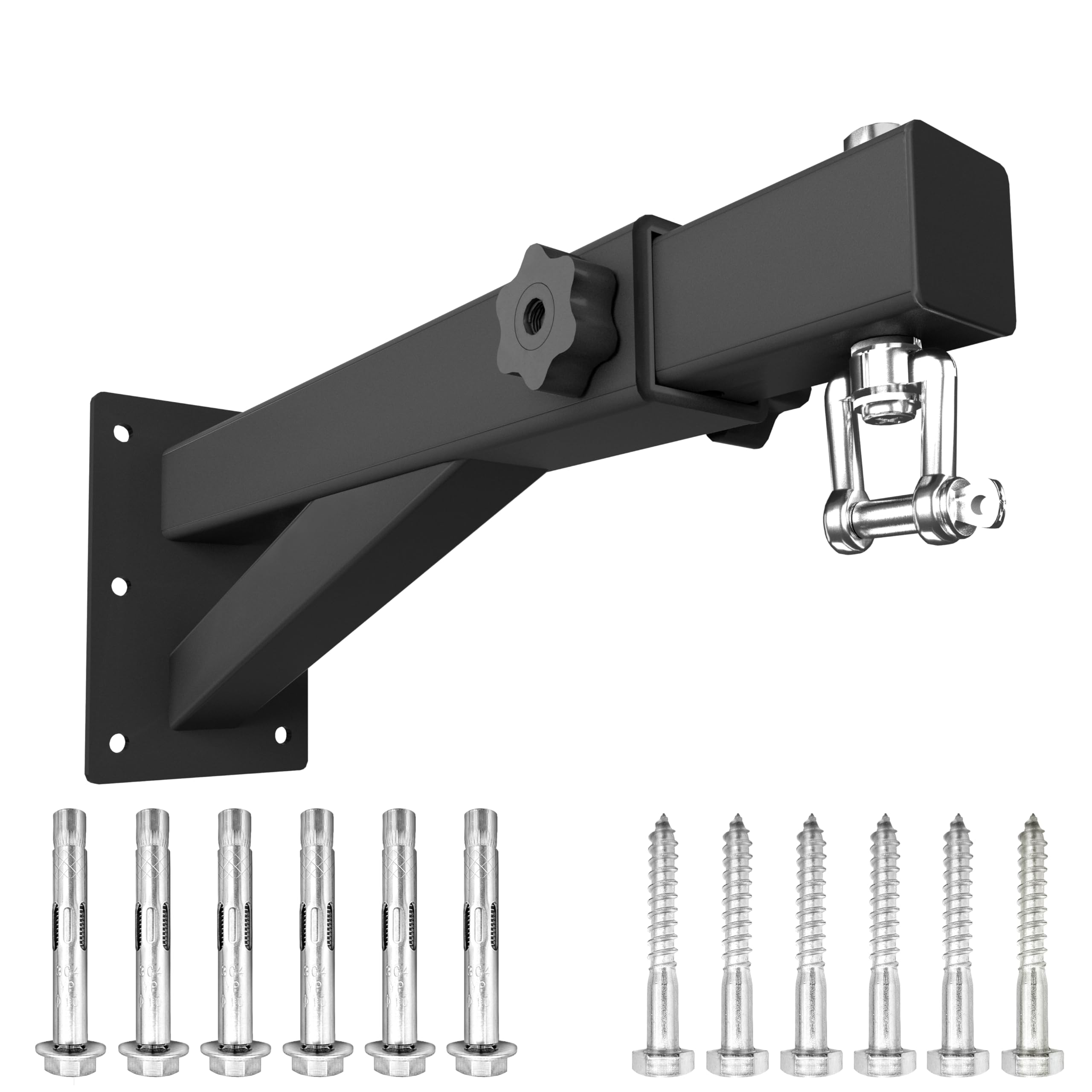 VivaZen Adjustable Heavy Duty Bag Hanger,Wall Mount Punching Bag Hanger,Thickened Steel Plate and Stainless Steel kit for Home Gym Indoor Outdoor (