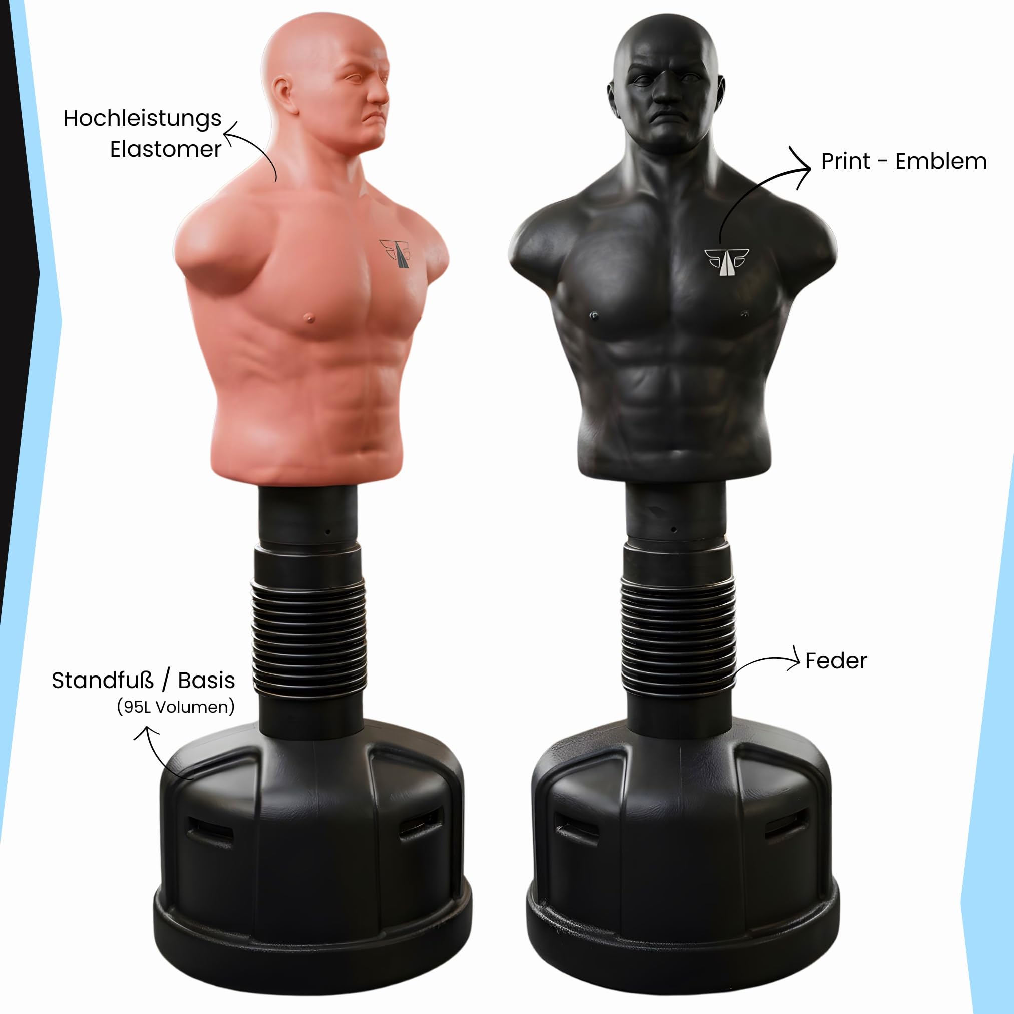 FOX-FIGHT Law Box Dummy Boxdummy Standboxsack Boxpuppe Höhenverstellbar
