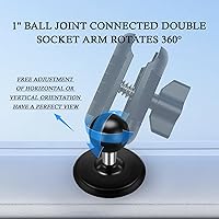 Vista 6 de Adhesive Ball Mount Base with 1 inch Ball Compatible with RAM Mounts B Size Double Socket Arm, 1” Ball Head Adapter for GPS Bike Motorcycle Phone