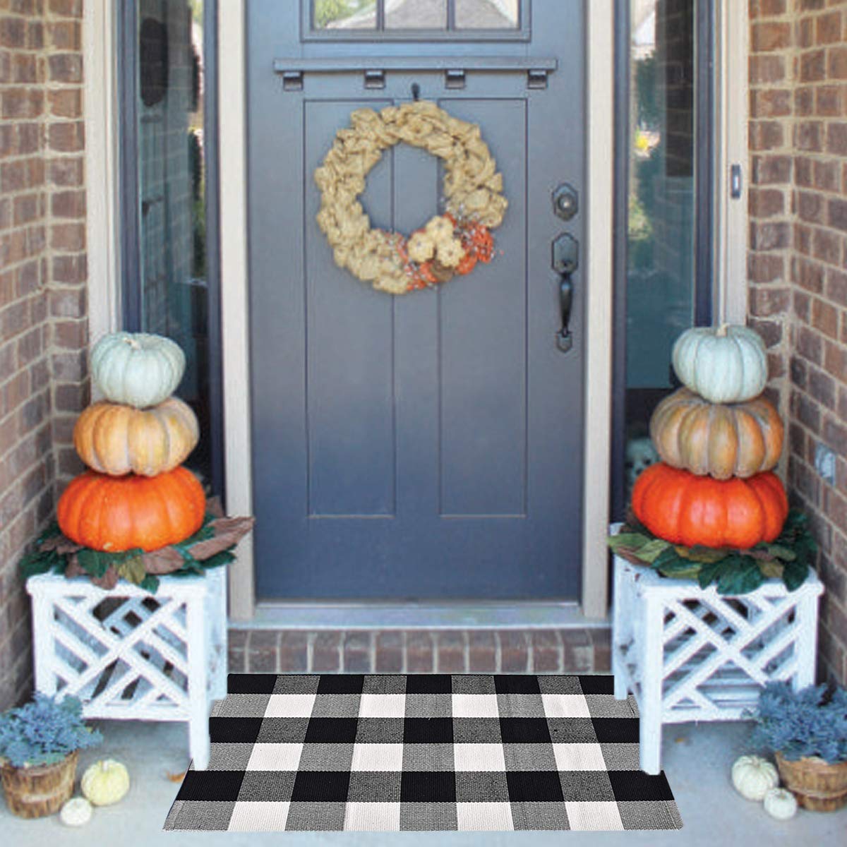 Buy Buffalo Check Outdoor Rug(35.4"x23.6"), LIFEI Farmhouse Doormat