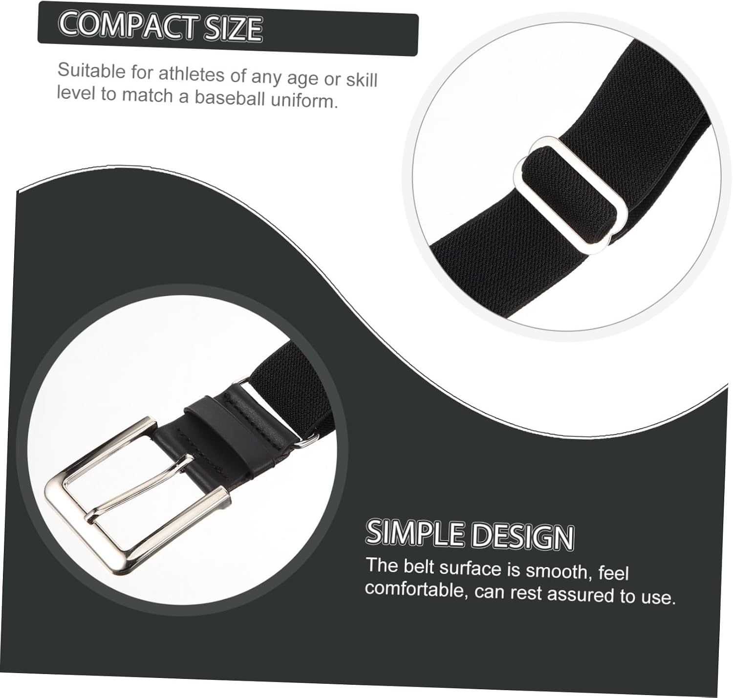 Adjustable Baseball Belt for Men Women and Youth Elastic Sports Belt for Baseball Softball and Football Comfortable and Design for All Athletes